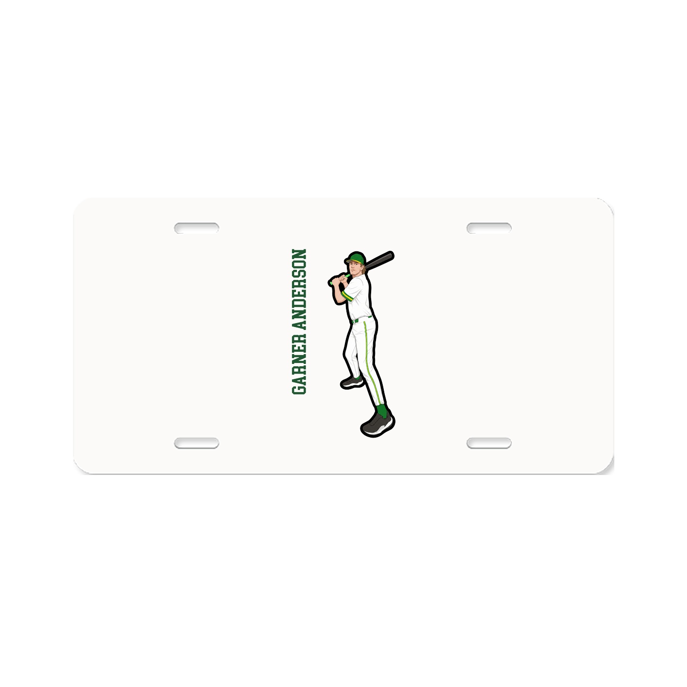 License Plate — Name Vertical in Classic