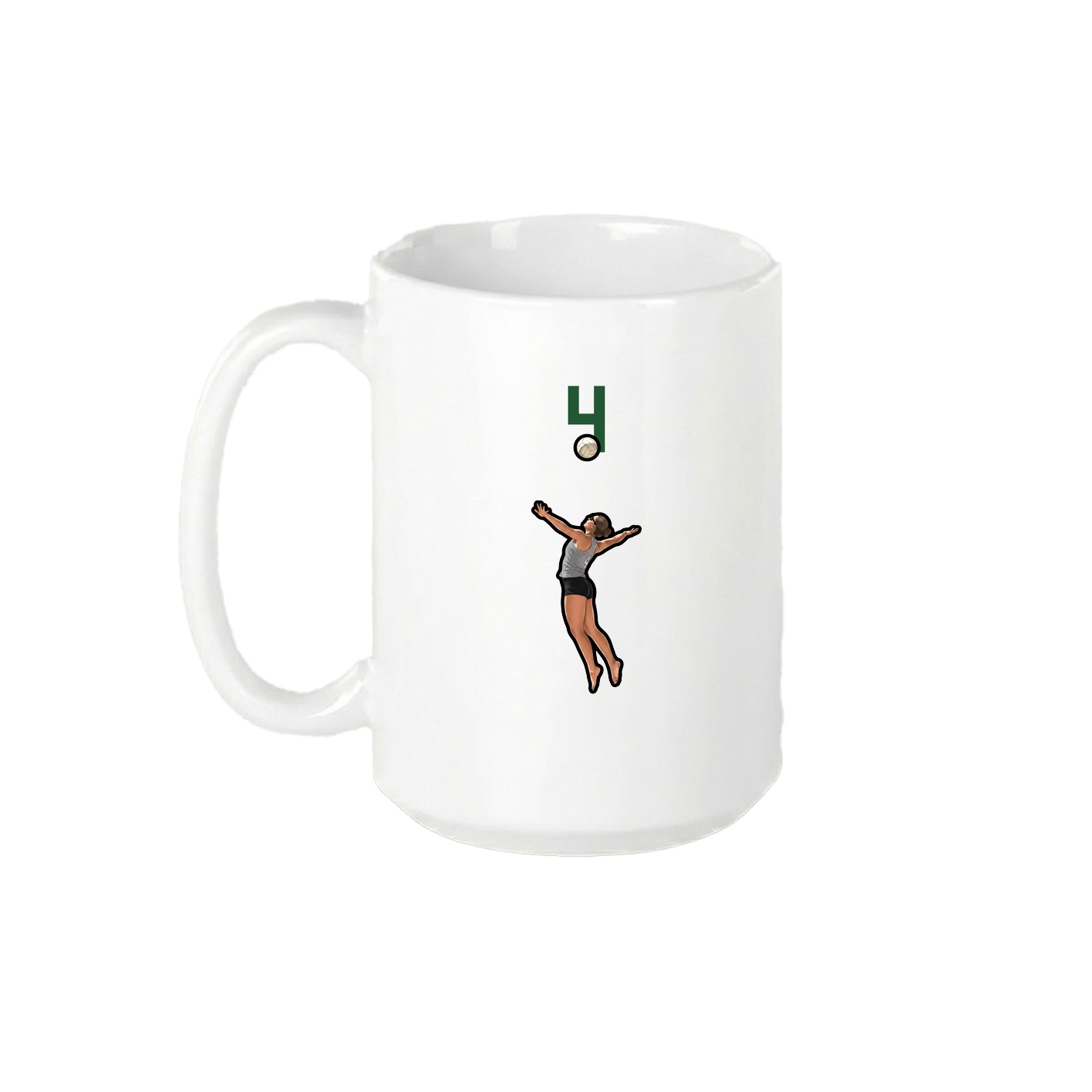 15oz Coffee Mug — Number Top in White