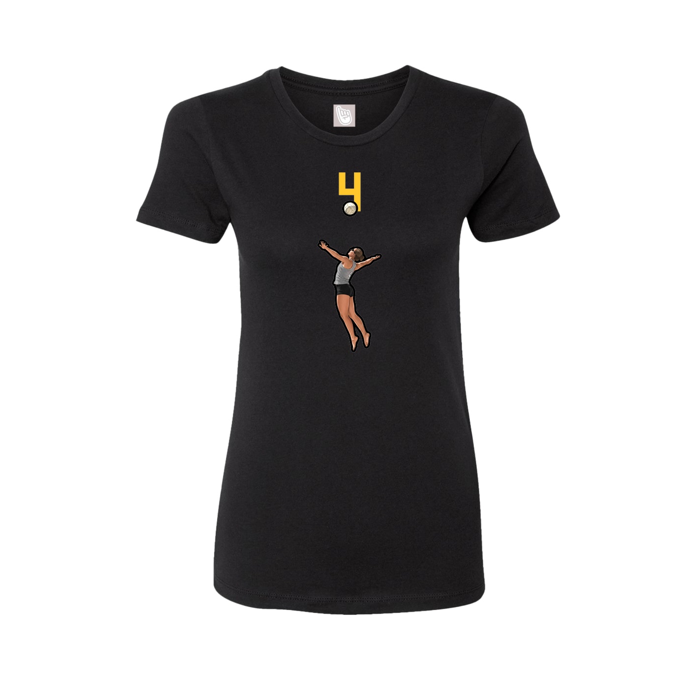 Womens Tee — Number Top in Black