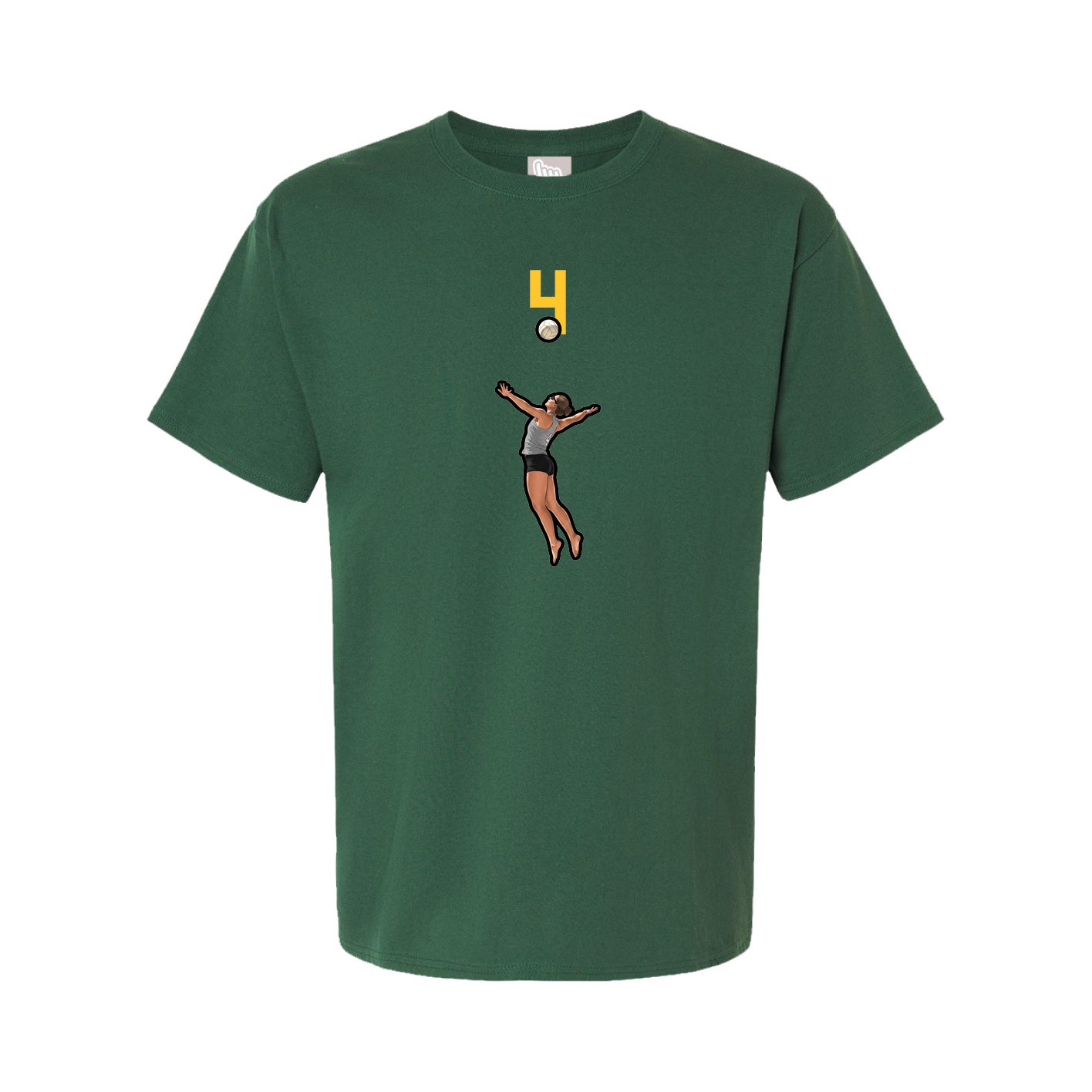Youth Tee — Number Top in Green