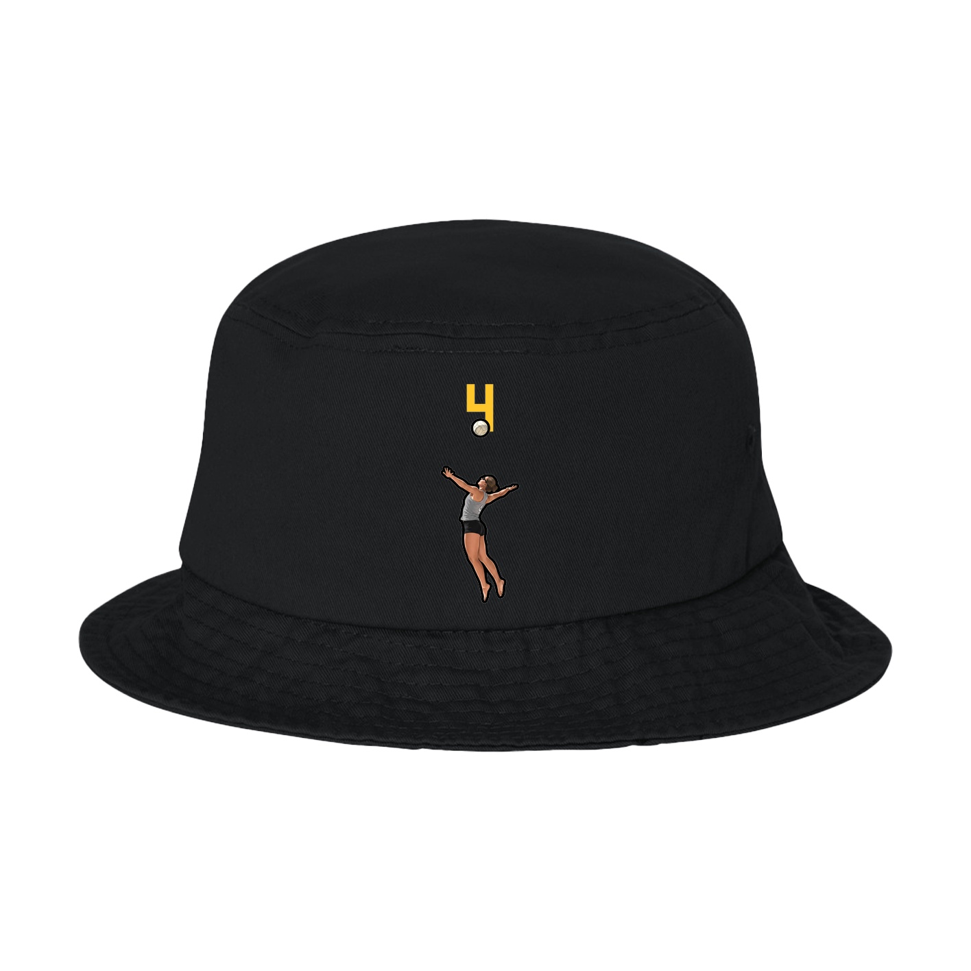 Bucket Cap — Number Top in Black