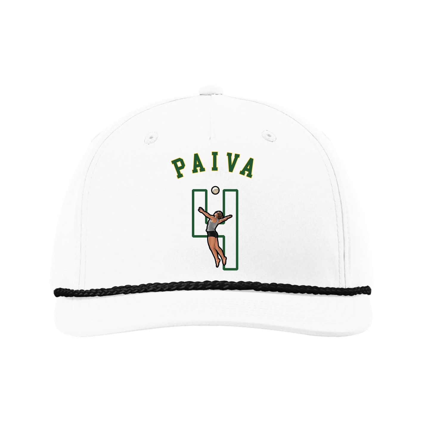 Five-Panel Classic Rope Cap — Shirsey Arch in White