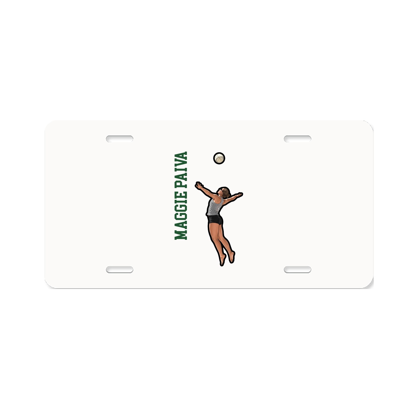 License Plate — Name Vertical in Classic