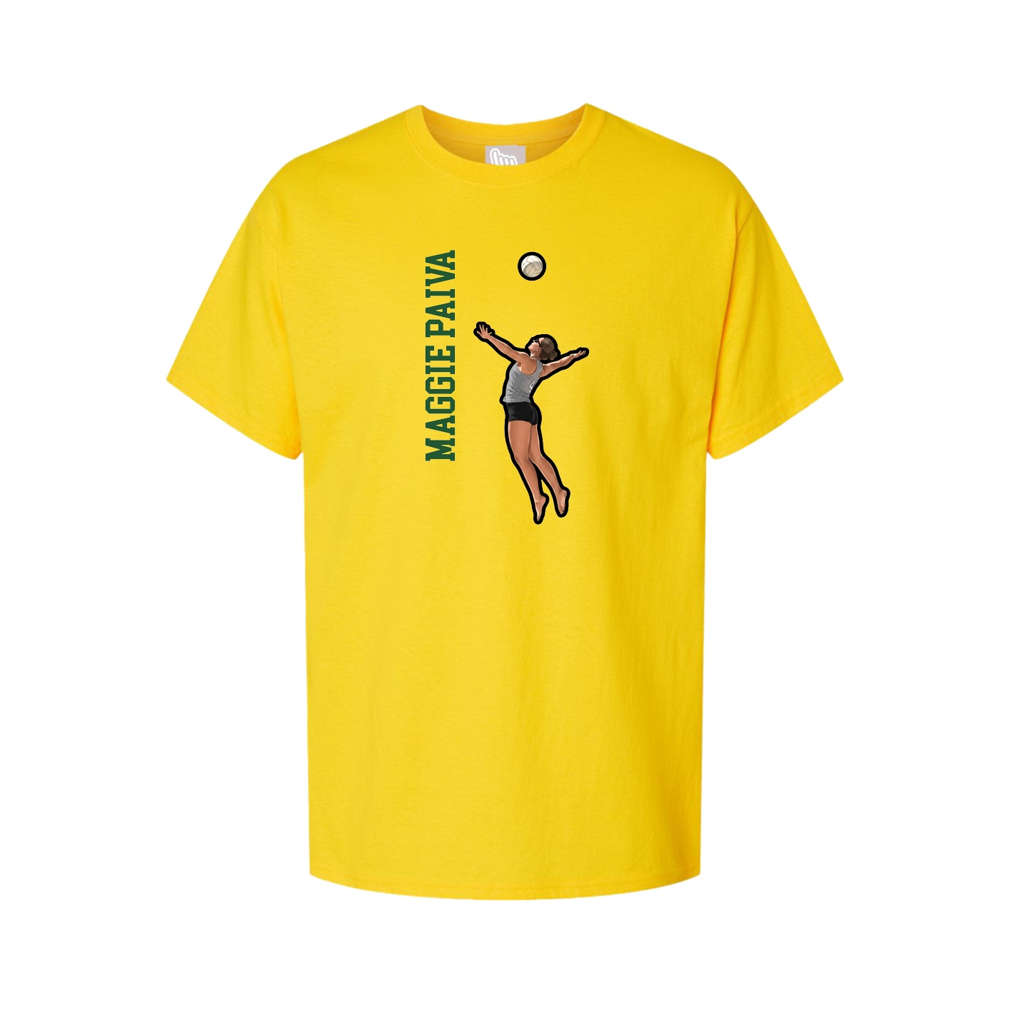 Youth Tee — Name Vertical in Gold