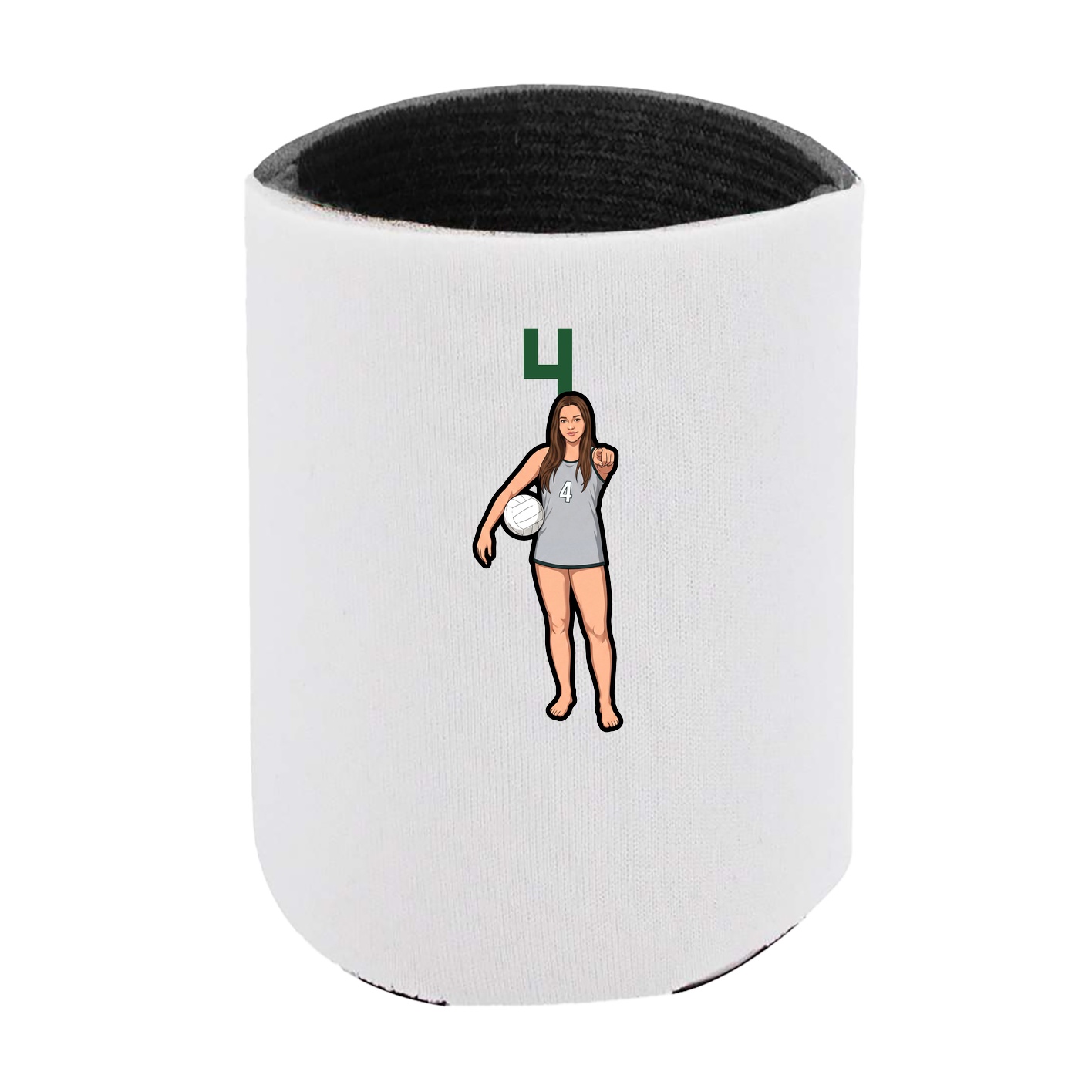 Can Holder — Number Top in White