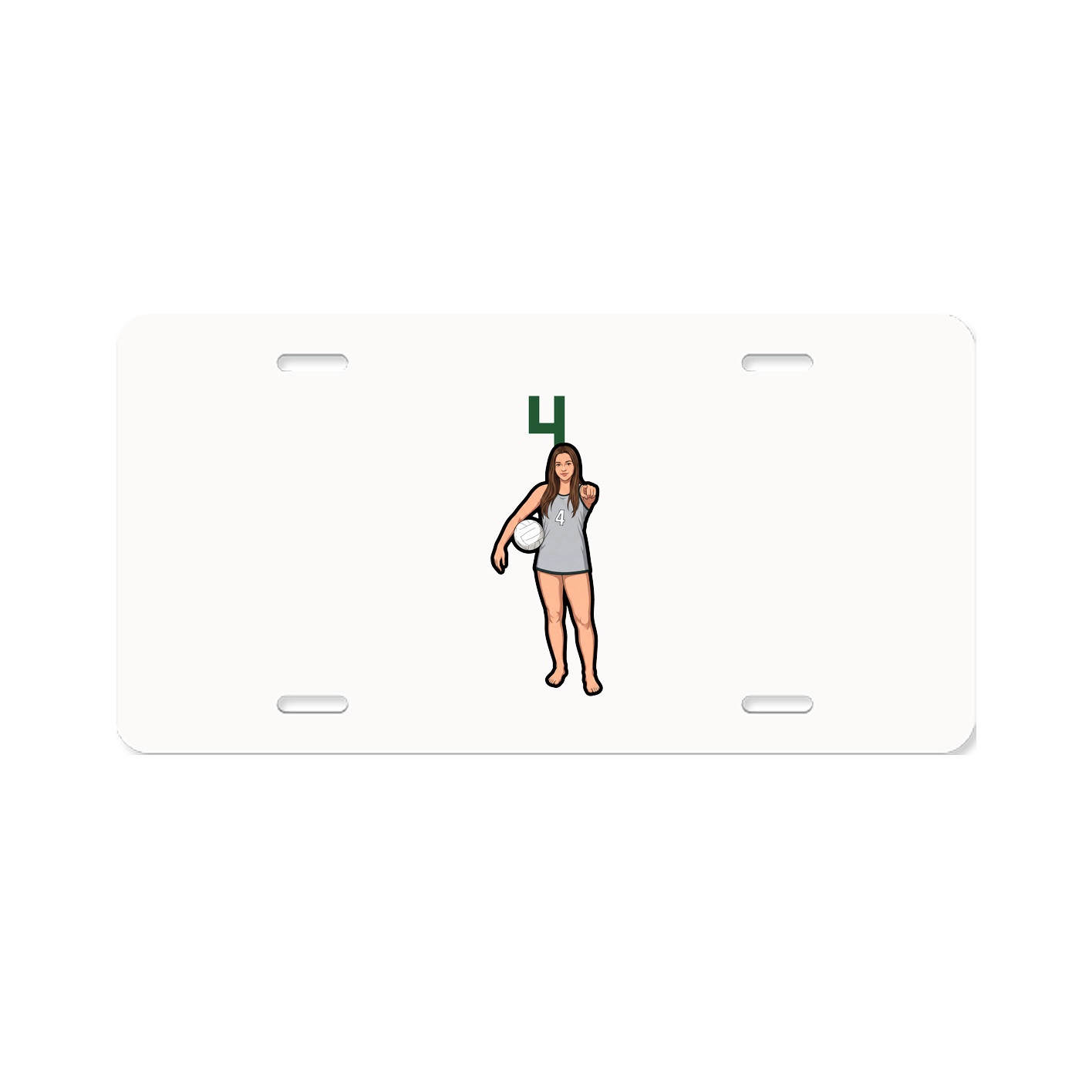 License Plate — Number Top in Classic