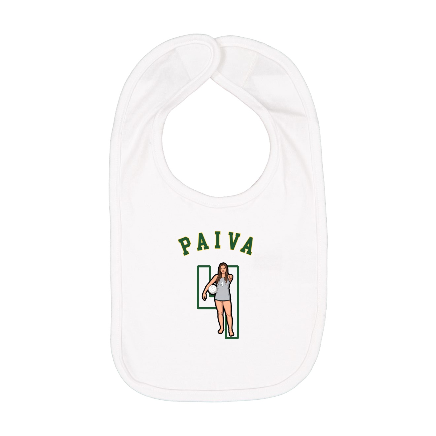 Infant Bib — Shirsey Arch in White