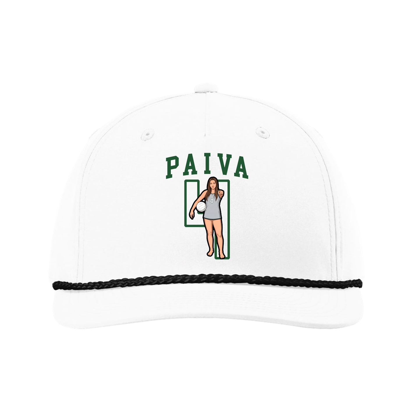 Five-Panel Classic Rope Cap — Shirsey in White