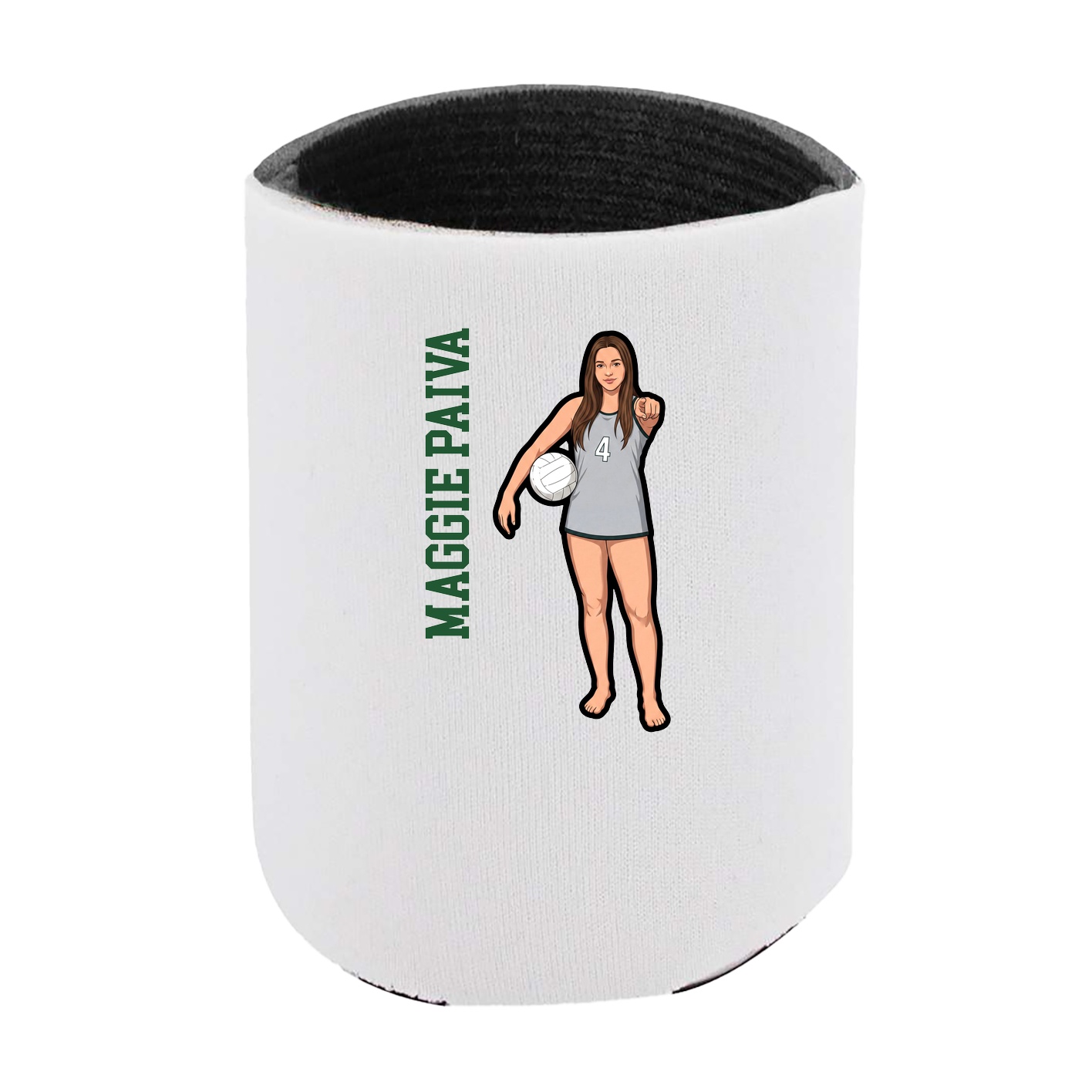 Can Holder — Name Vertical in White