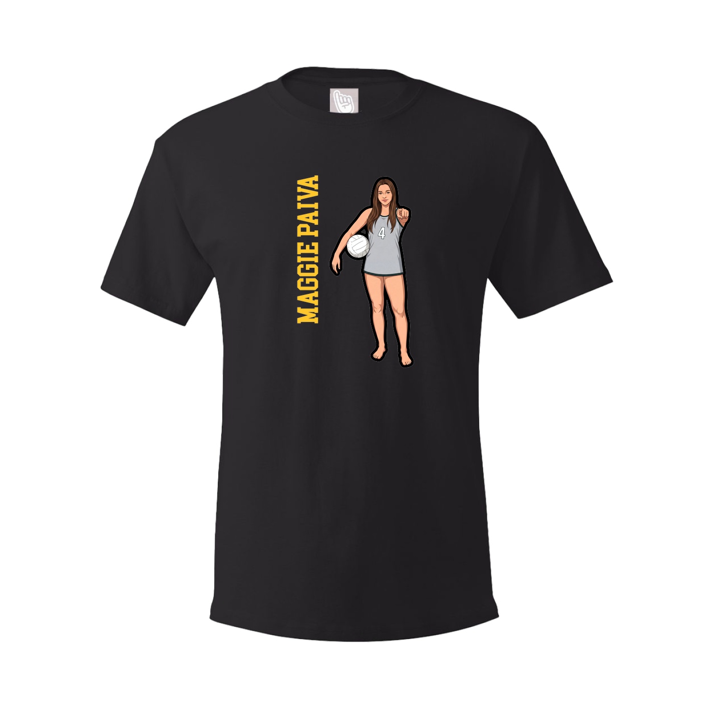 Tee — Name Vertical in Black
