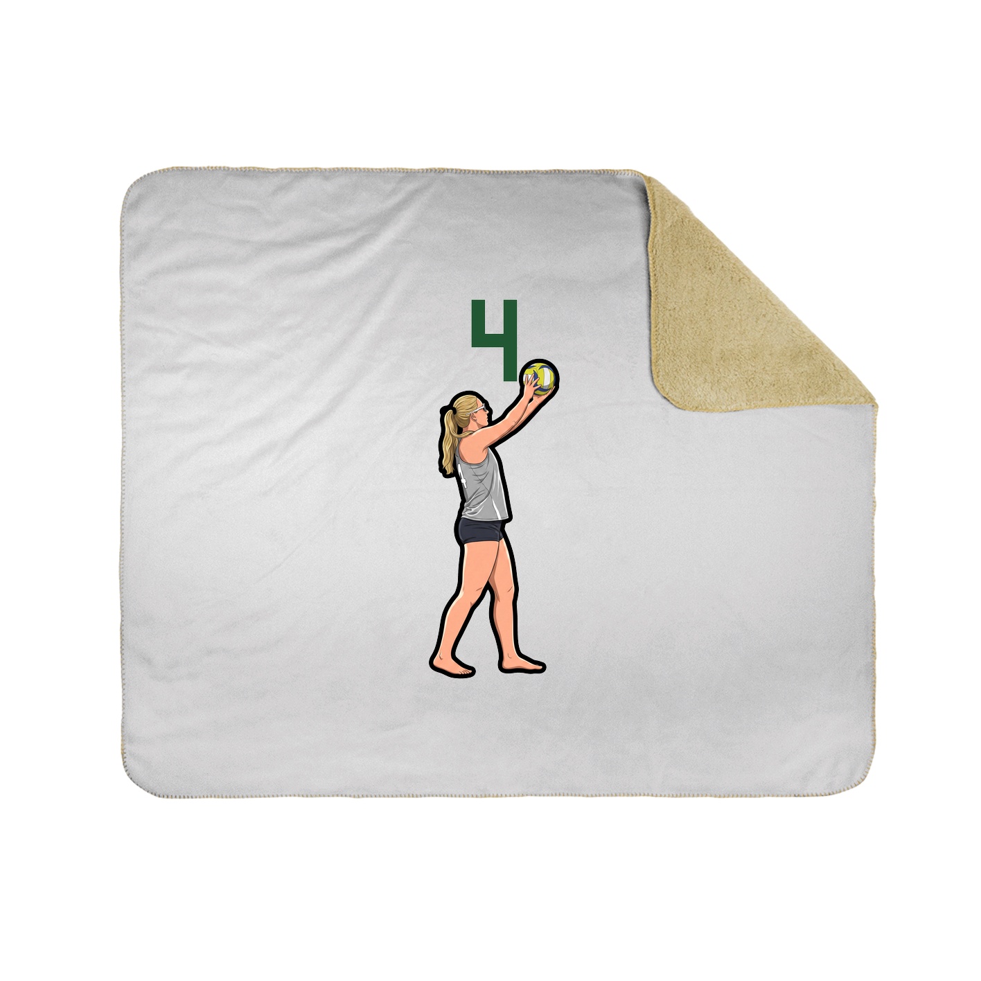 Throw Blanket — Number Top in White