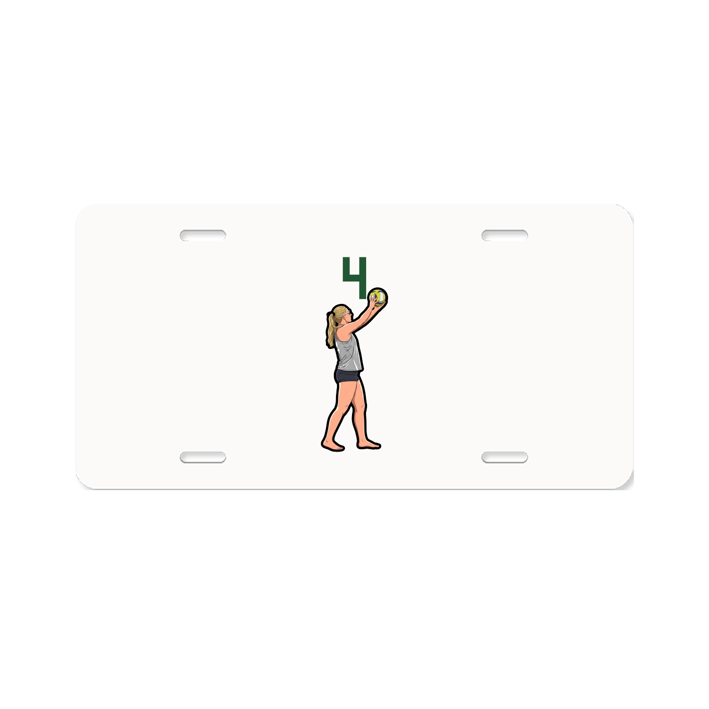 License Plate — Number Top in Classic