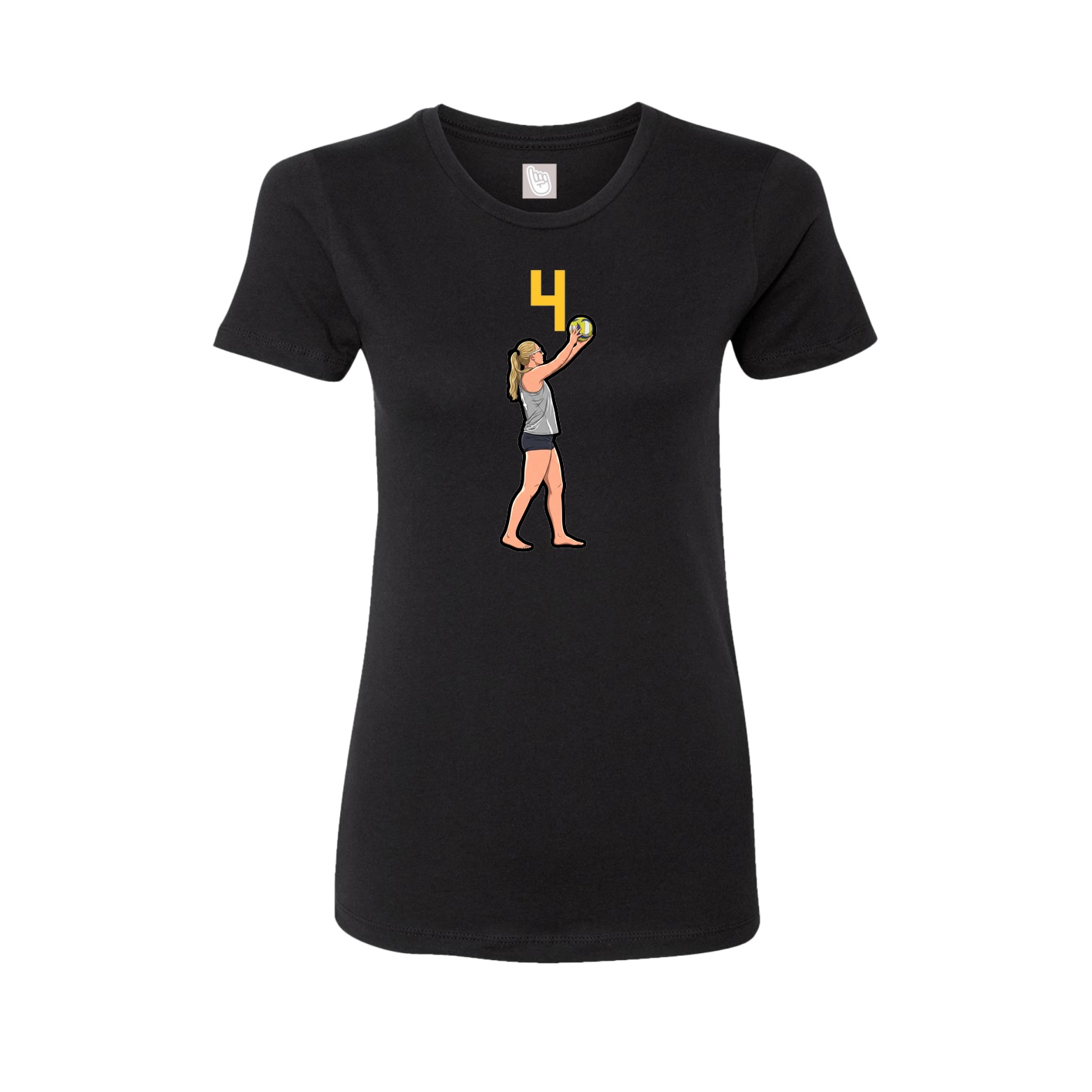 Womens Tee — Number Top in Black