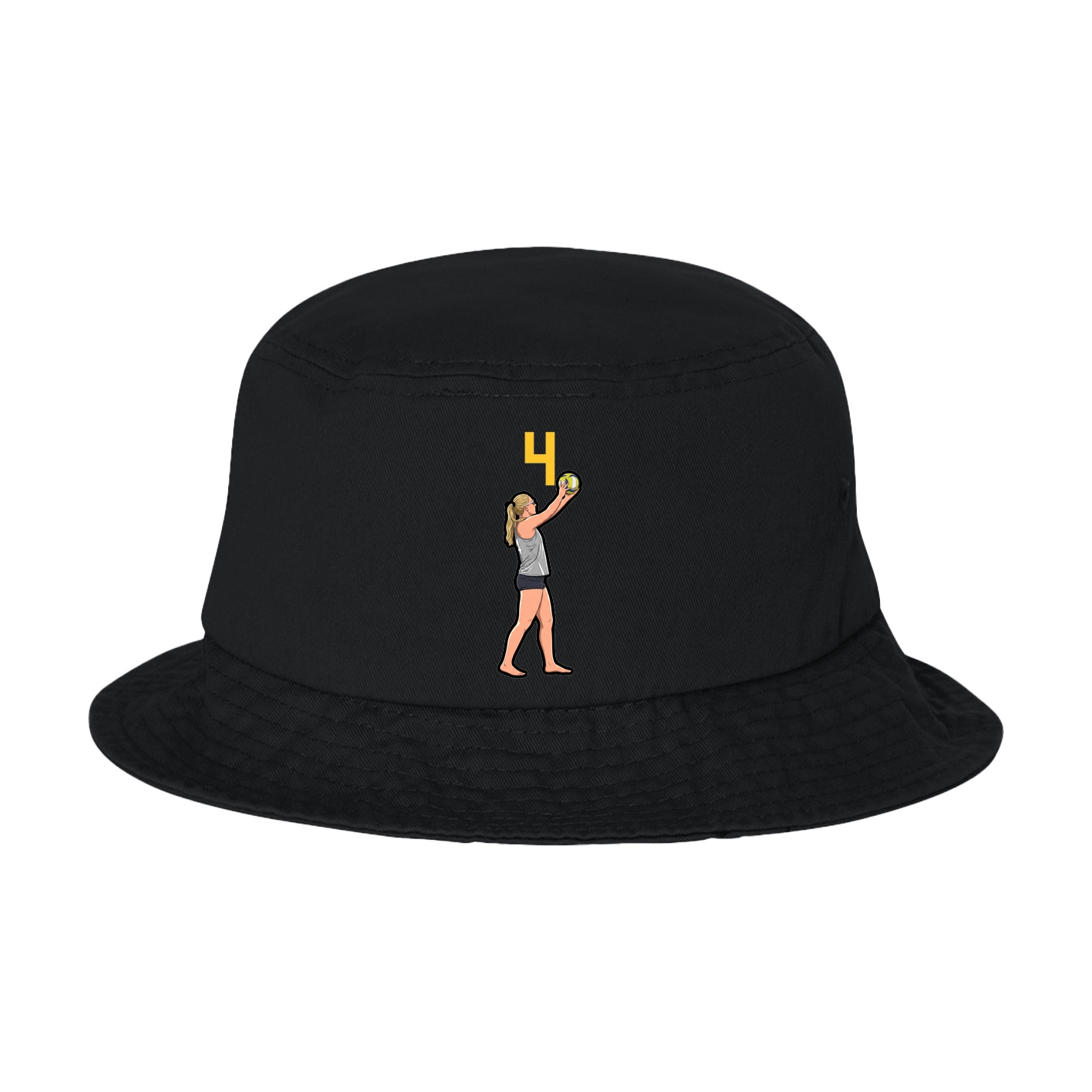 Bucket Cap — Number Top in Black