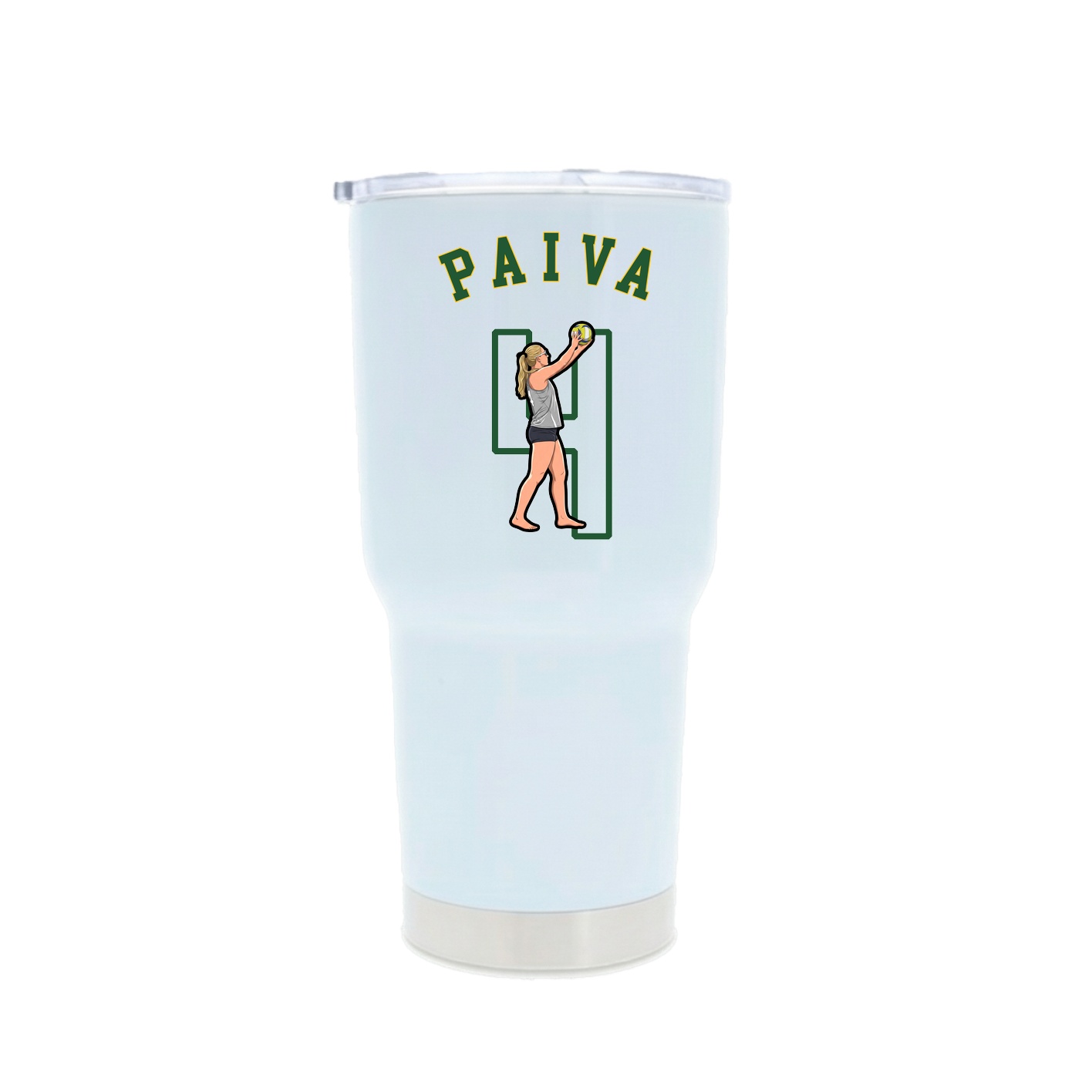 30oz Stainless Steel Tumbler — Shirsey Arch in White