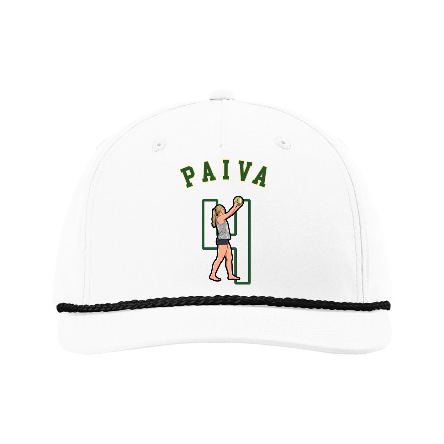 Five-Panel Classic Rope Cap — Shirsey Arch in White