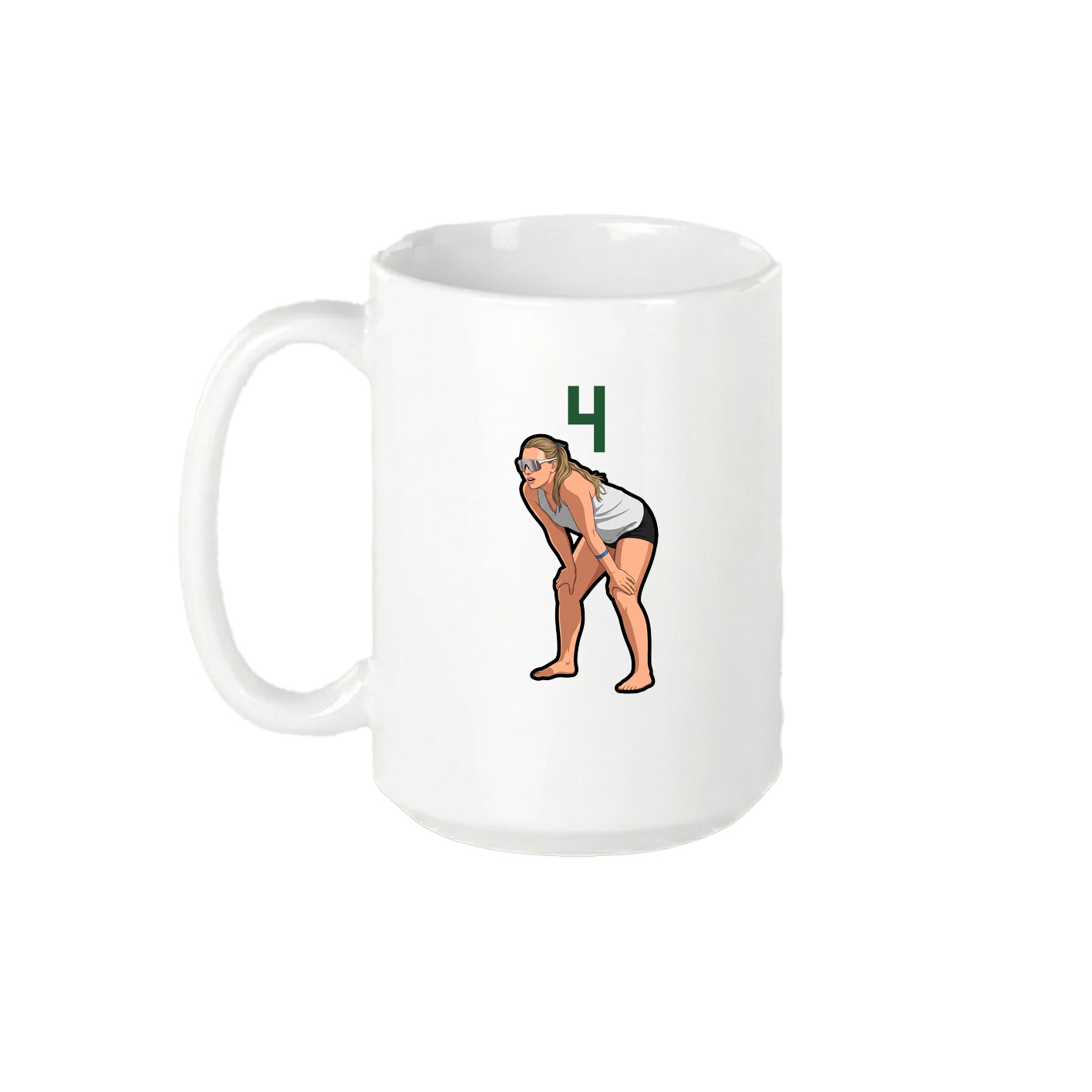 15oz Coffee Mug — Number Top in White