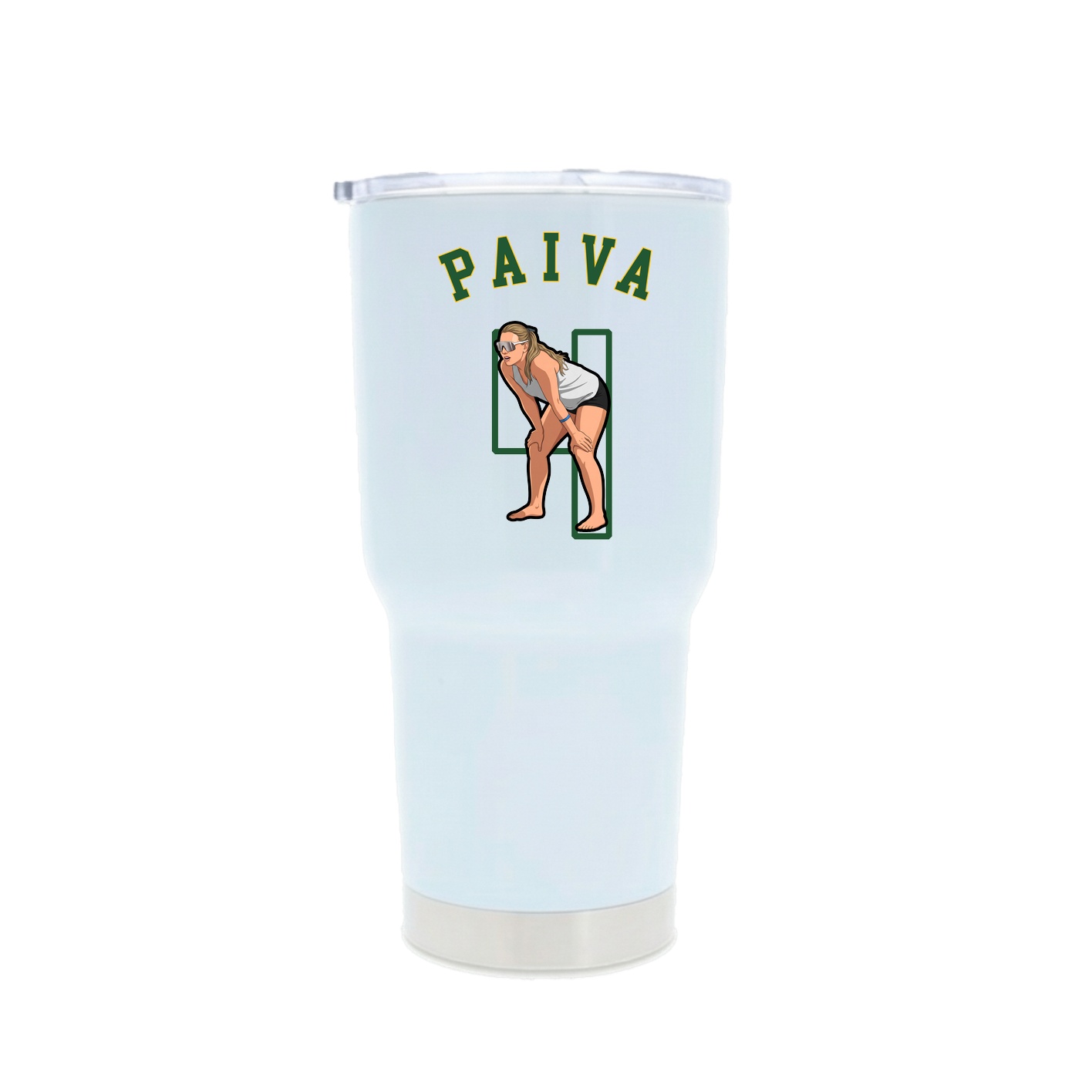 30oz Stainless Steel Tumbler — Shirsey Arch in White