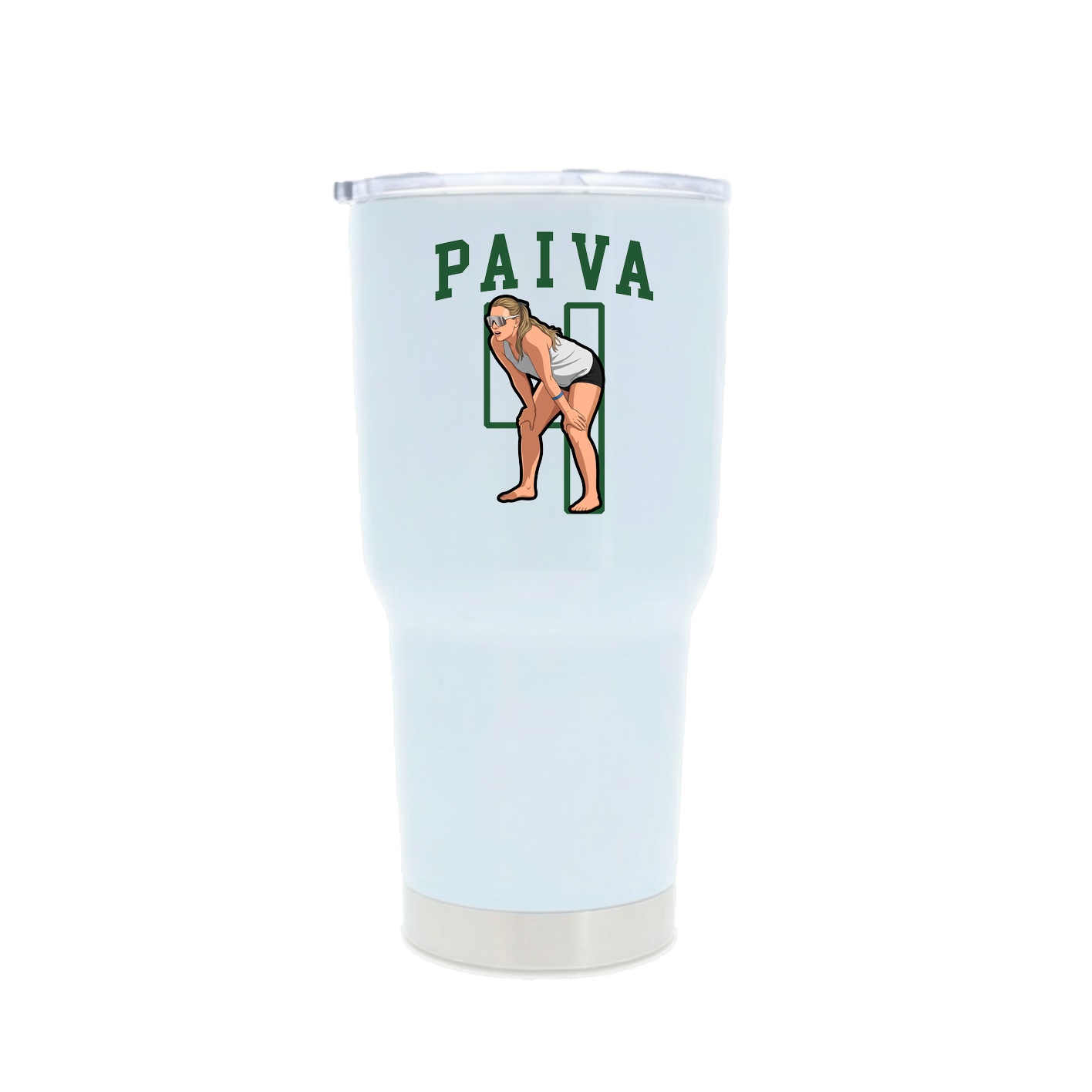30oz Stainless Steel Tumbler — Shirsey in White