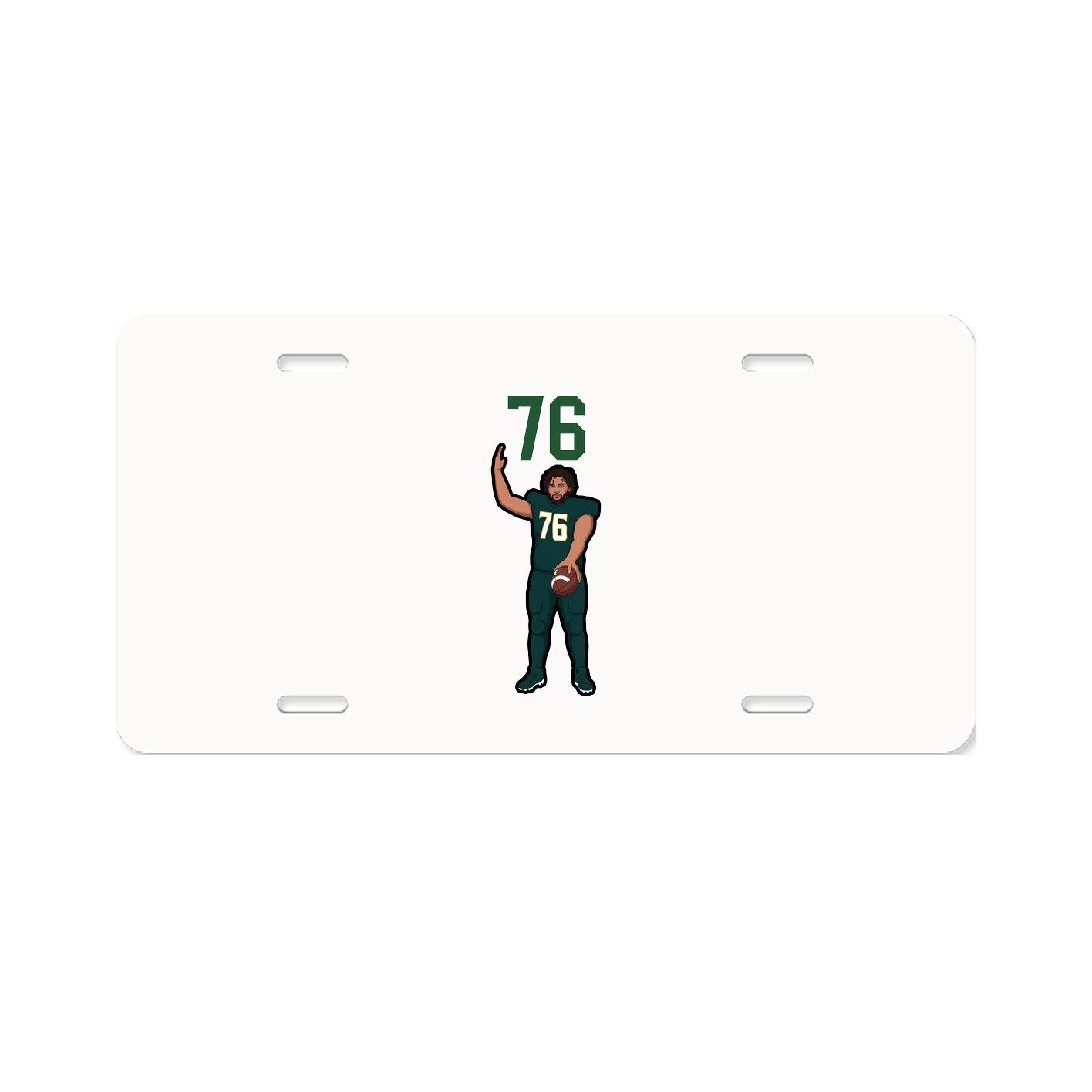 License Plate — Number Top in Classic