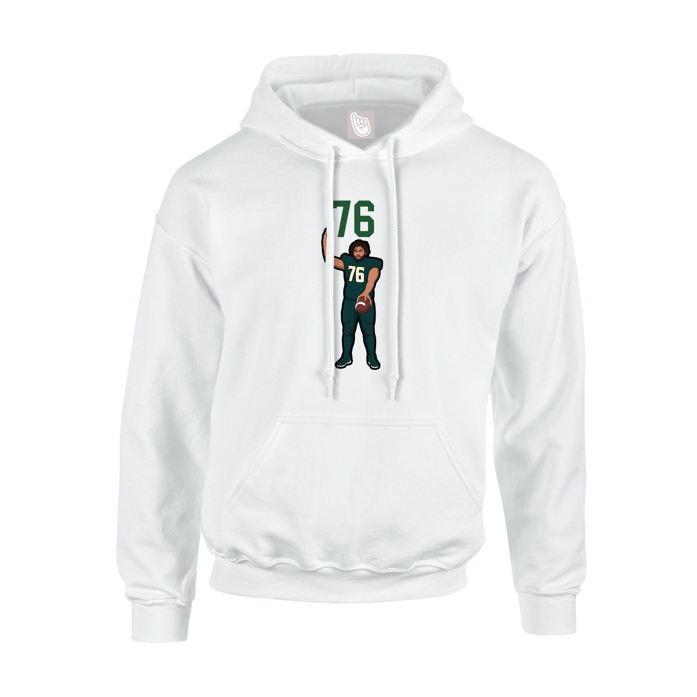 Hoodie — Number Top in White