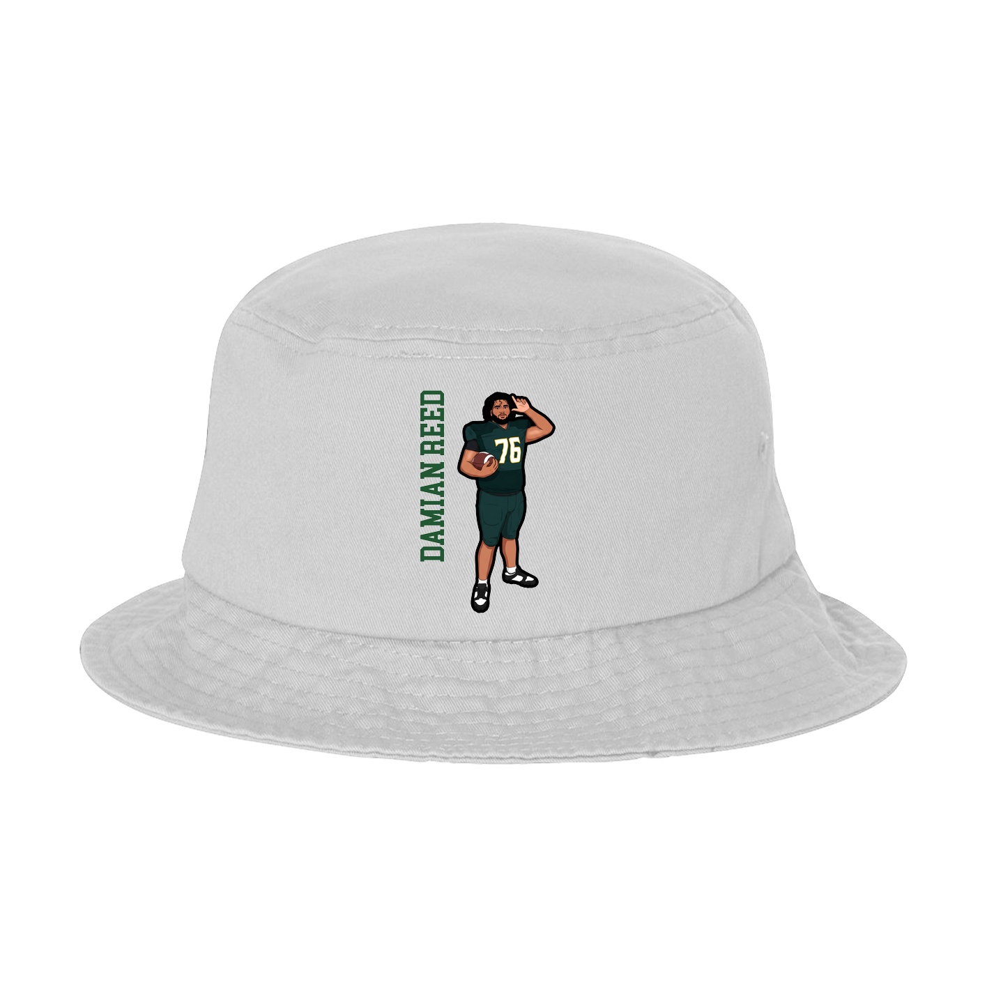Bucket Cap — Name Vertical in White