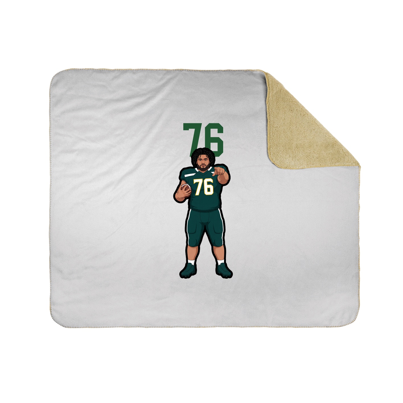 Throw Blanket — Number Top in White