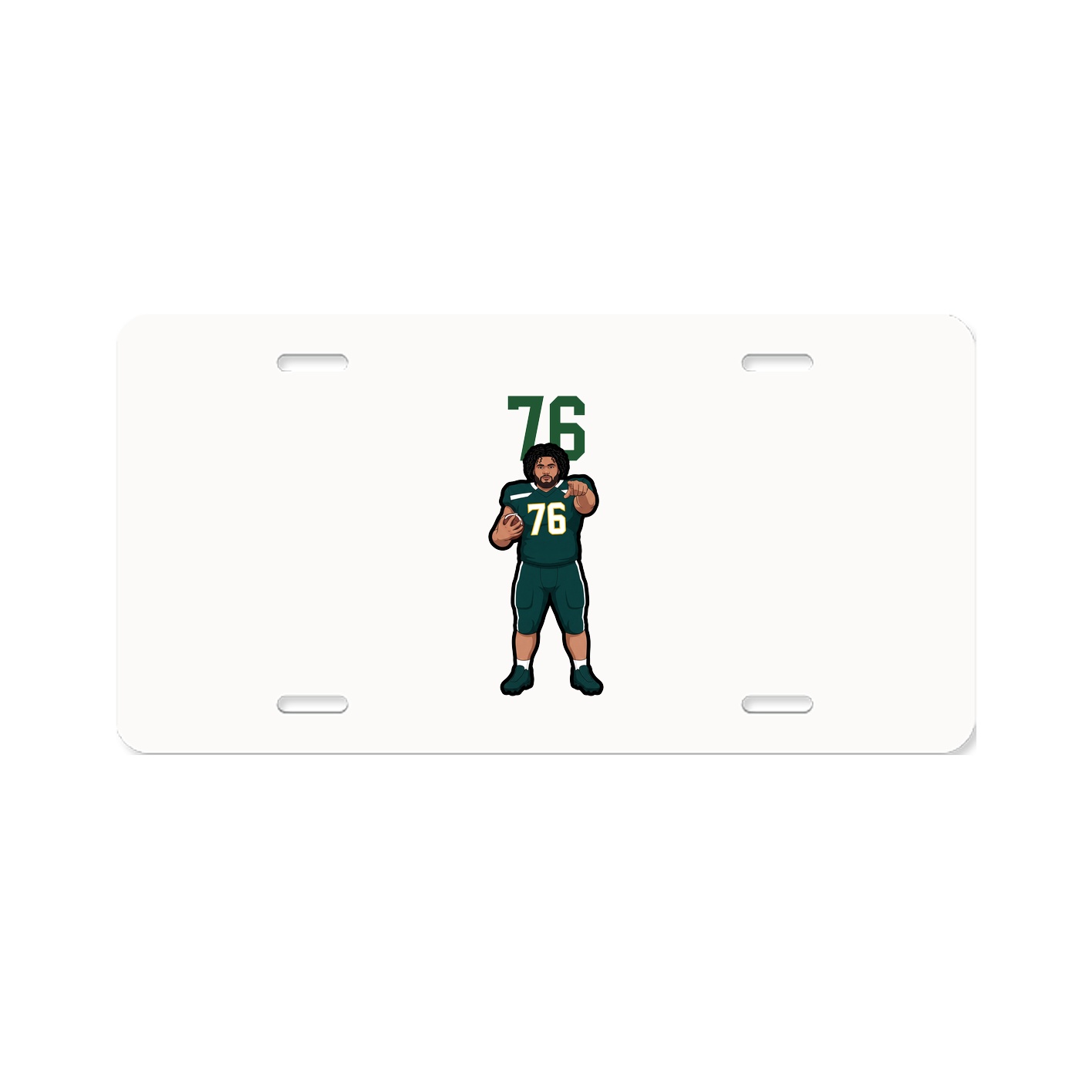 License Plate — Number Top in Classic