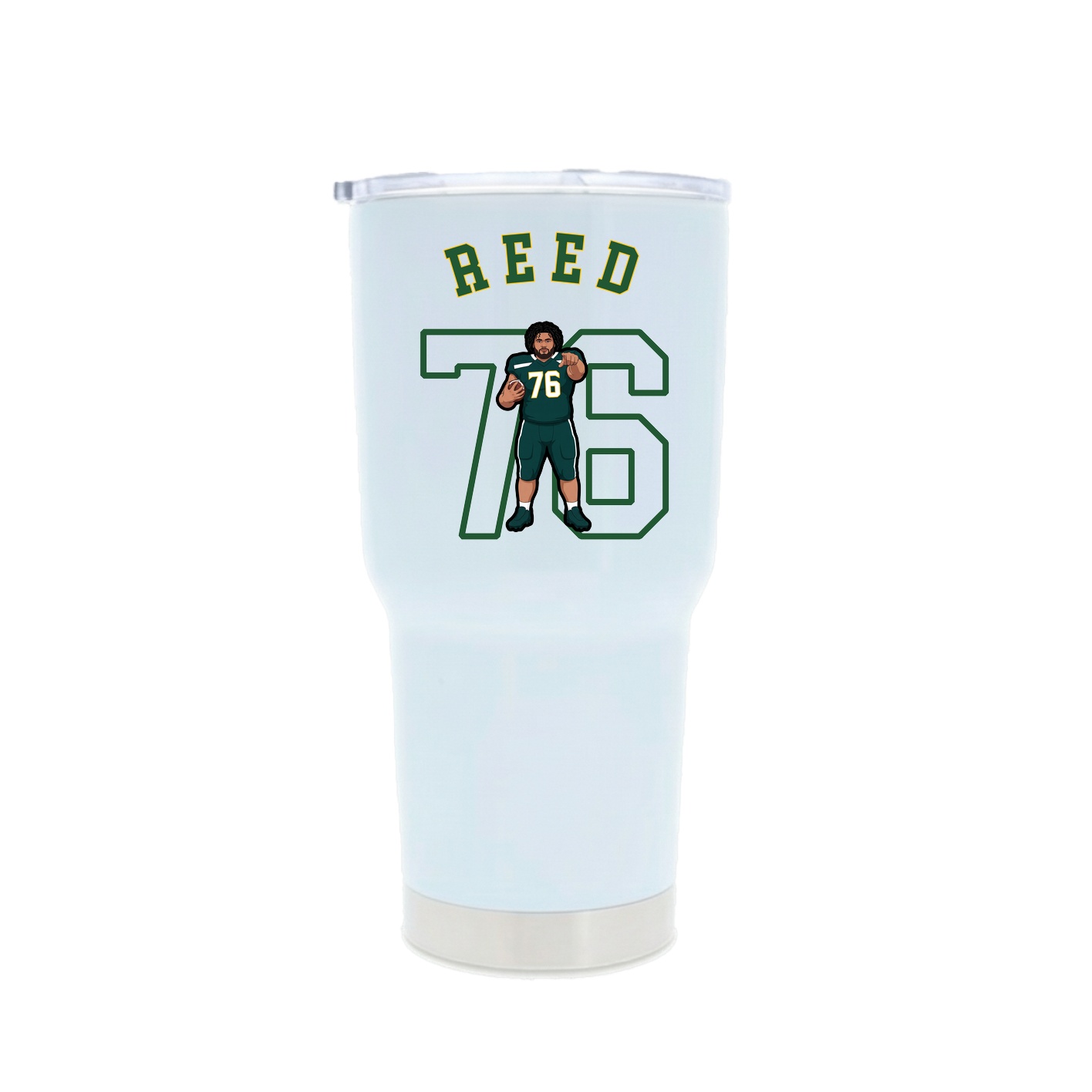 30oz Stainless Steel Tumbler — Shirsey Arch in White