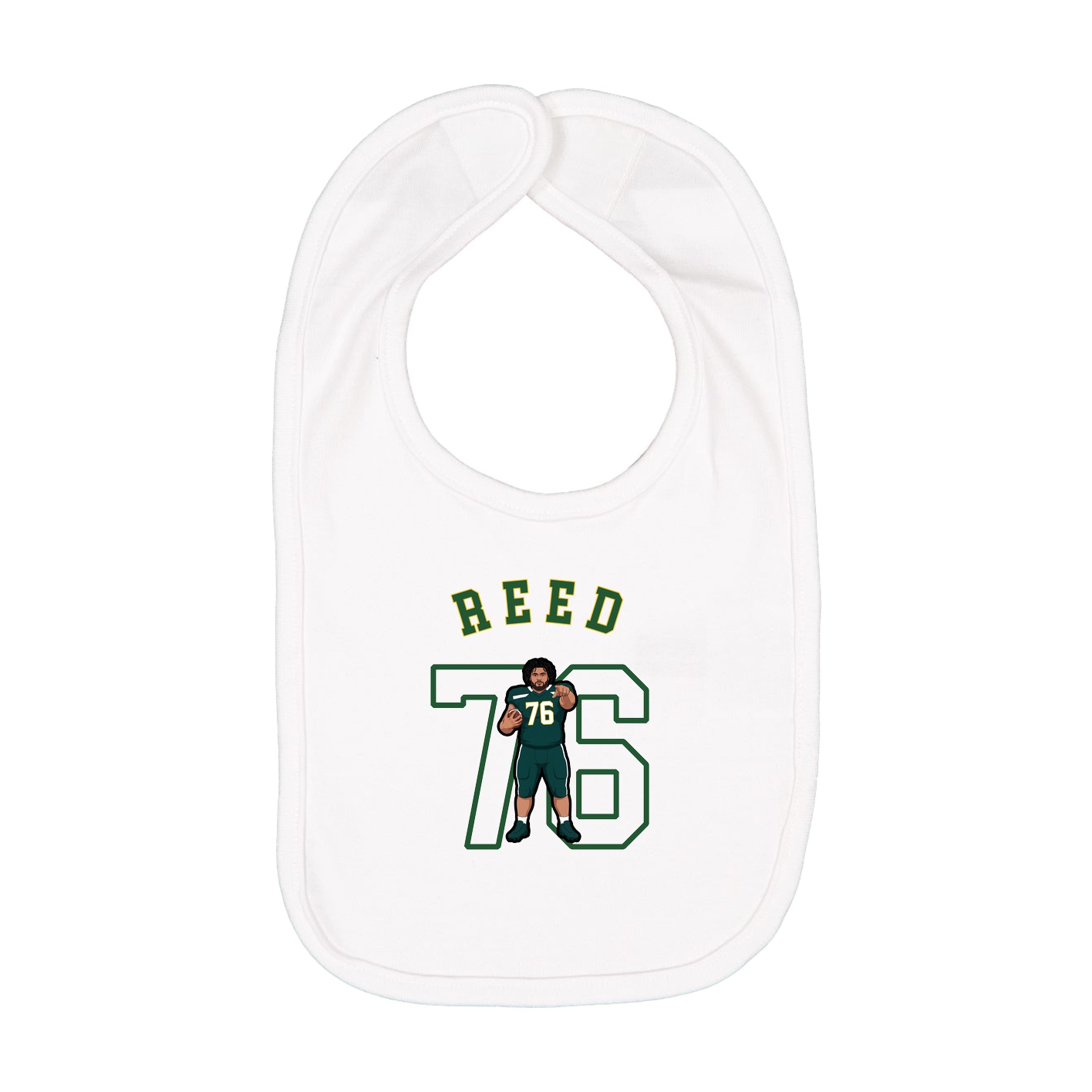 Infant Bib — Shirsey Arch in White