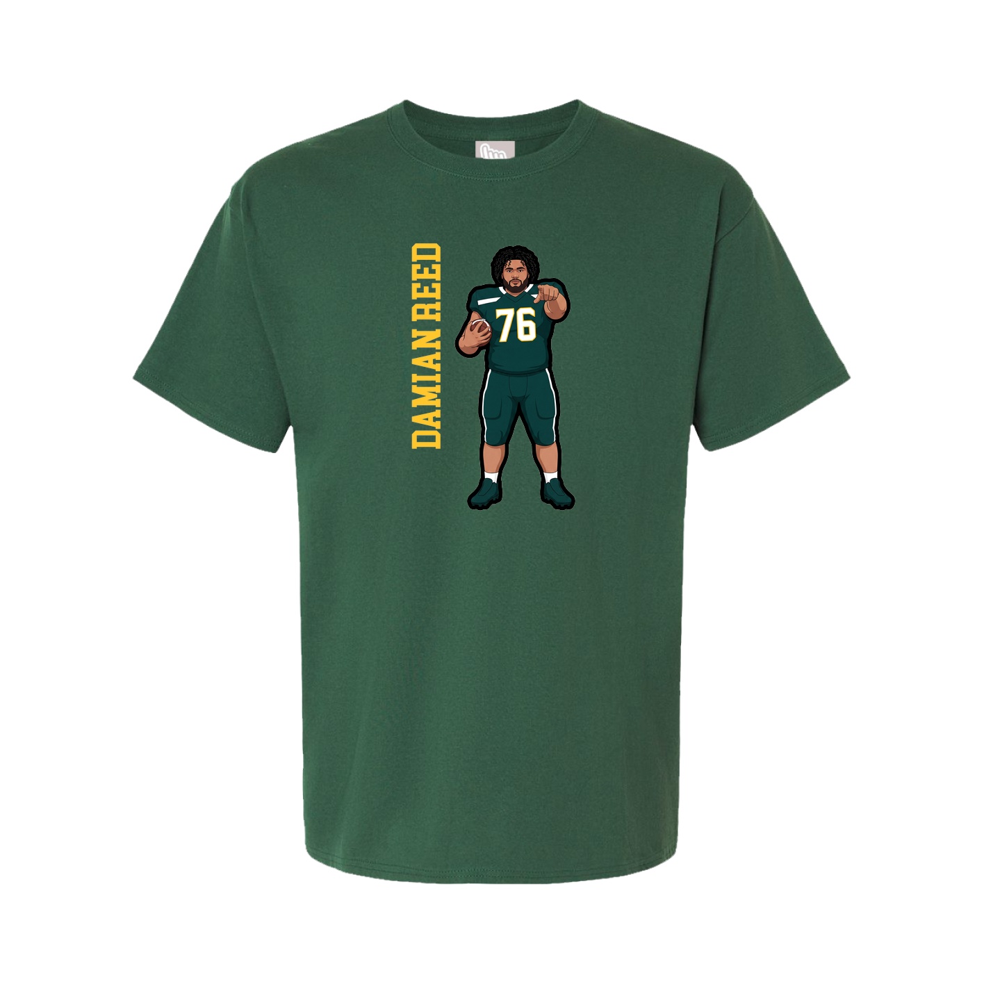 Youth Tee — Name Vertical in Green
