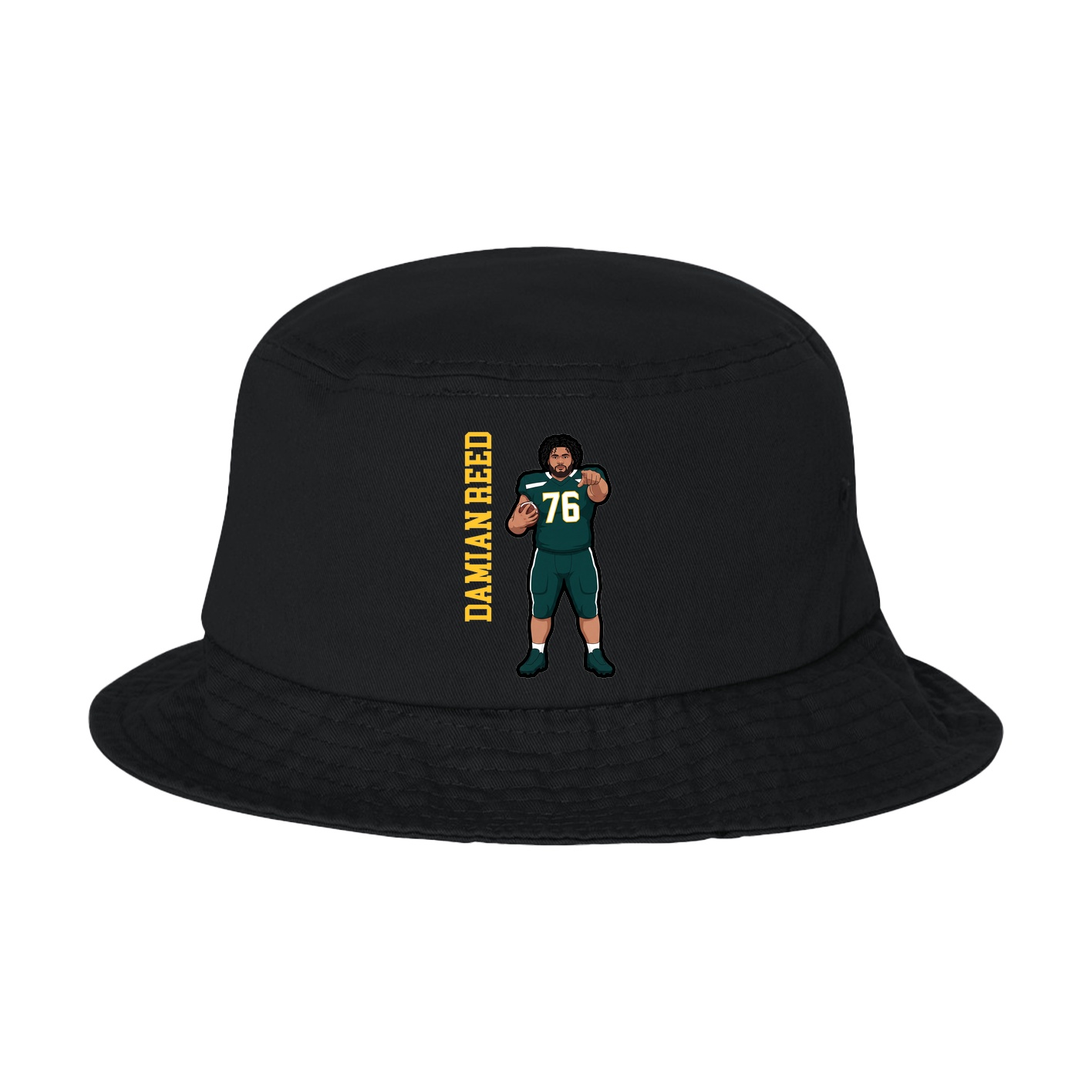 Bucket Cap — Name Vertical in Black