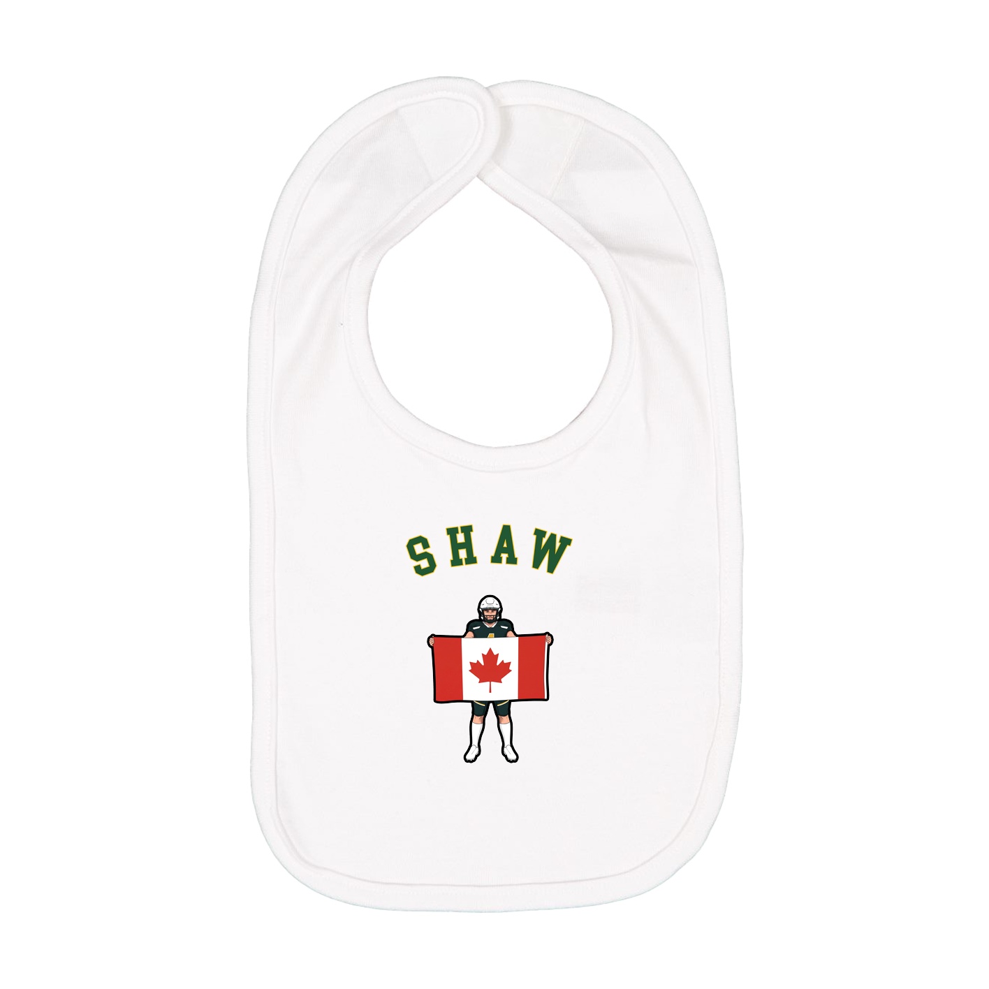 Infant Bib — Shirsey Arch in White
