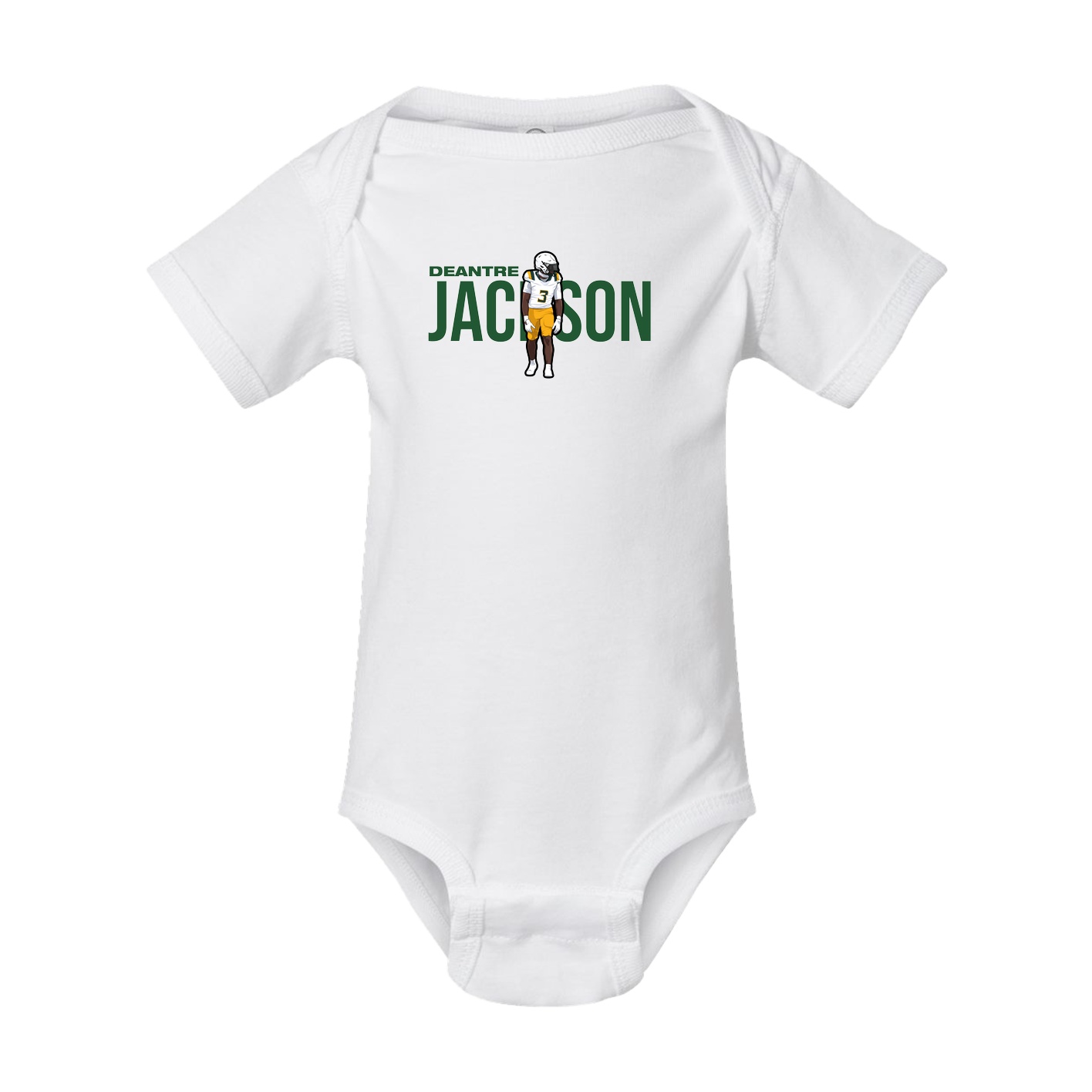 Baby Onesie — Player Name in White
