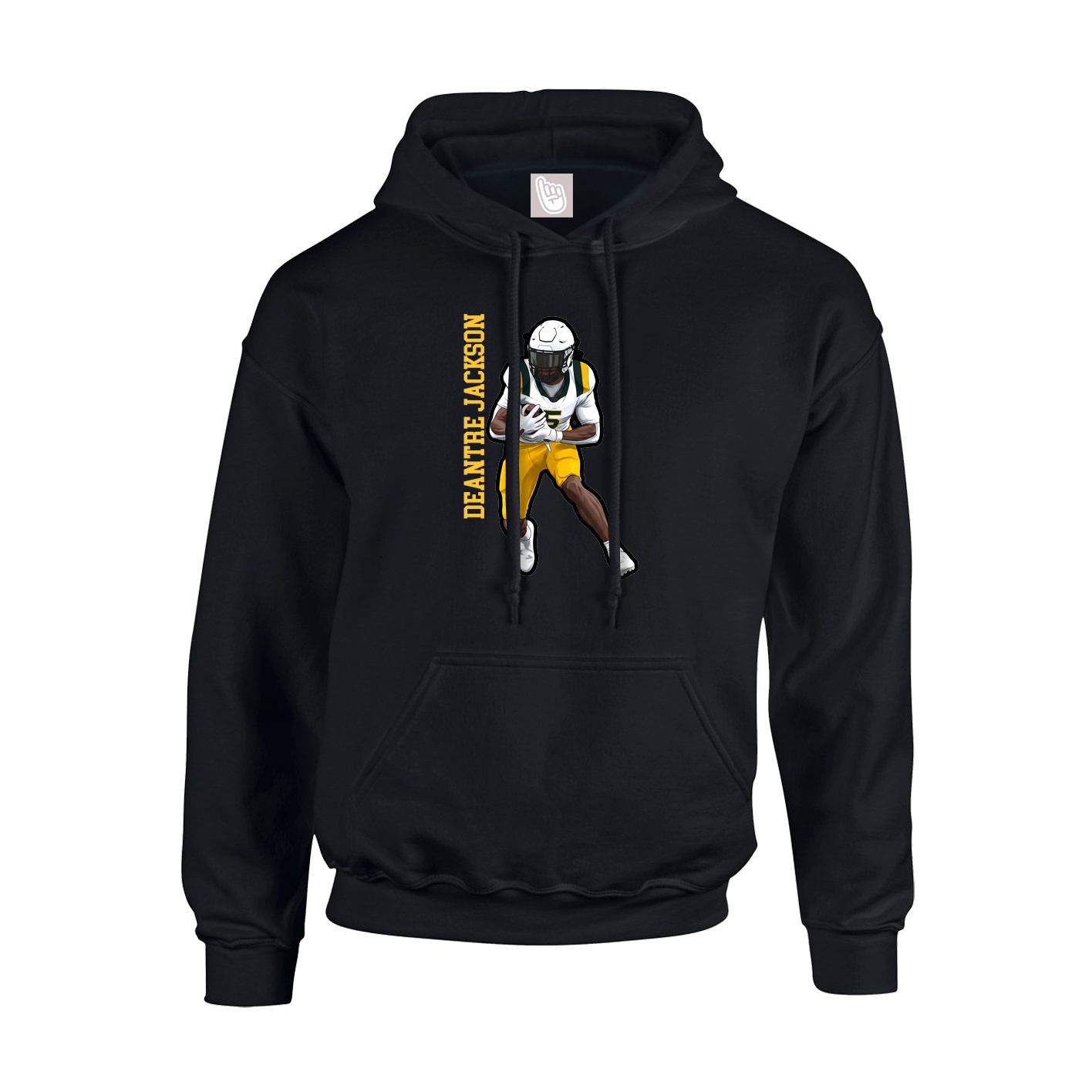 Hoodie — Name Vertical in Black