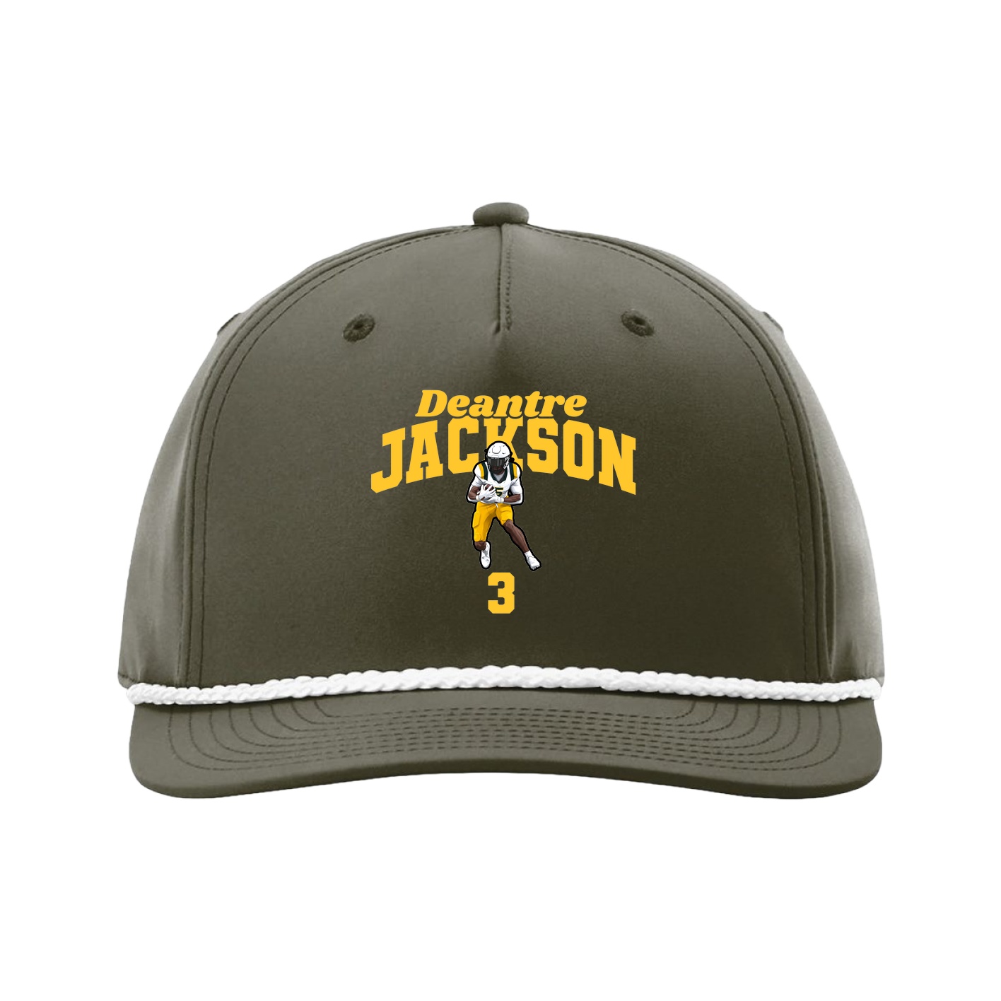 Five-Panel Classic Rope Cap — Signature Arch in Green