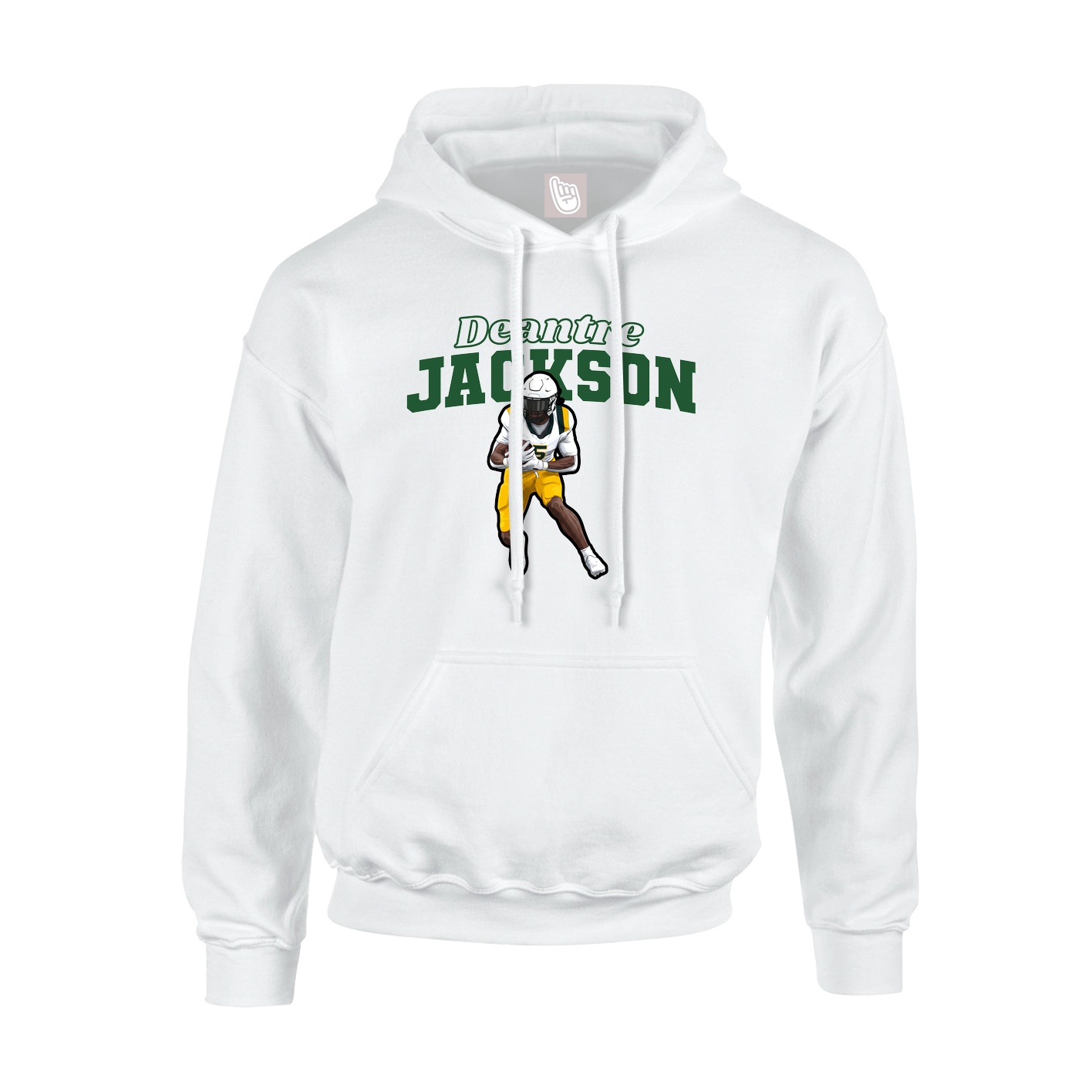 Hoodie — Name Arch in White