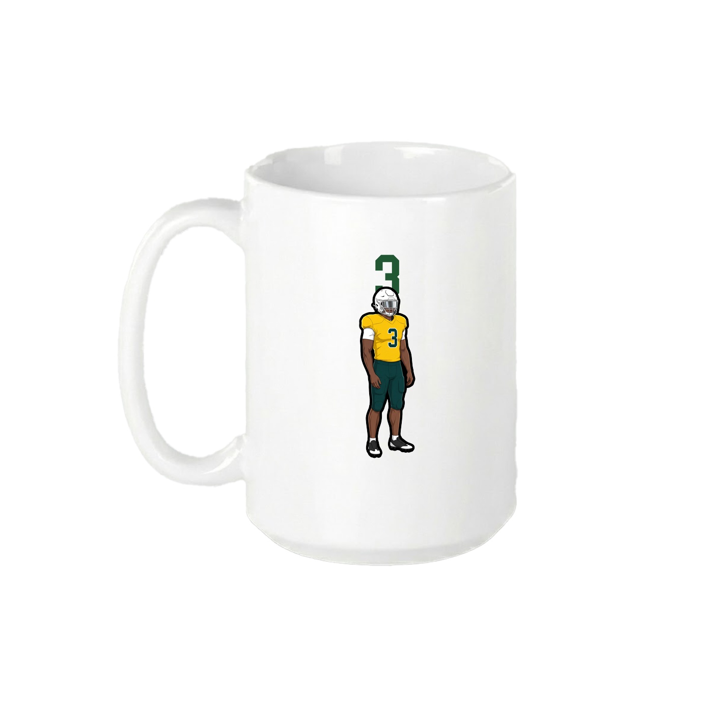 15oz Coffee Mug — Number Top in White