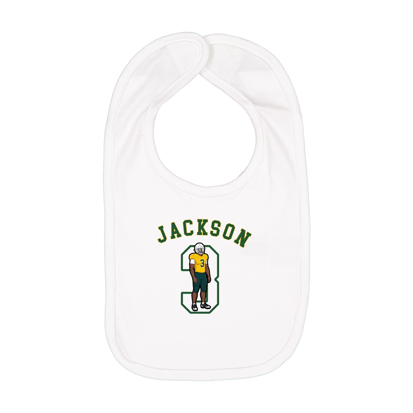 Infant Bib — Shirsey Arch in White