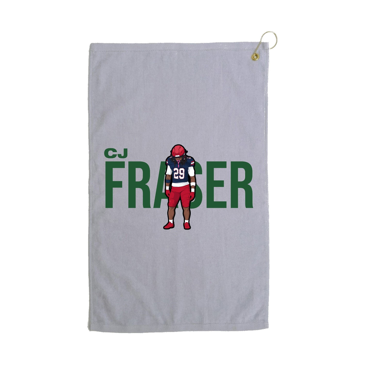 Golf Towel — Player Name in Grey