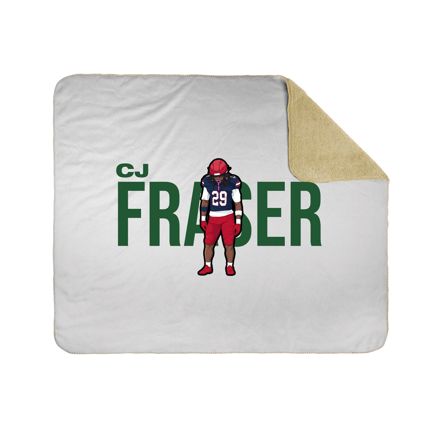 Throw Blanket — Player Name in White