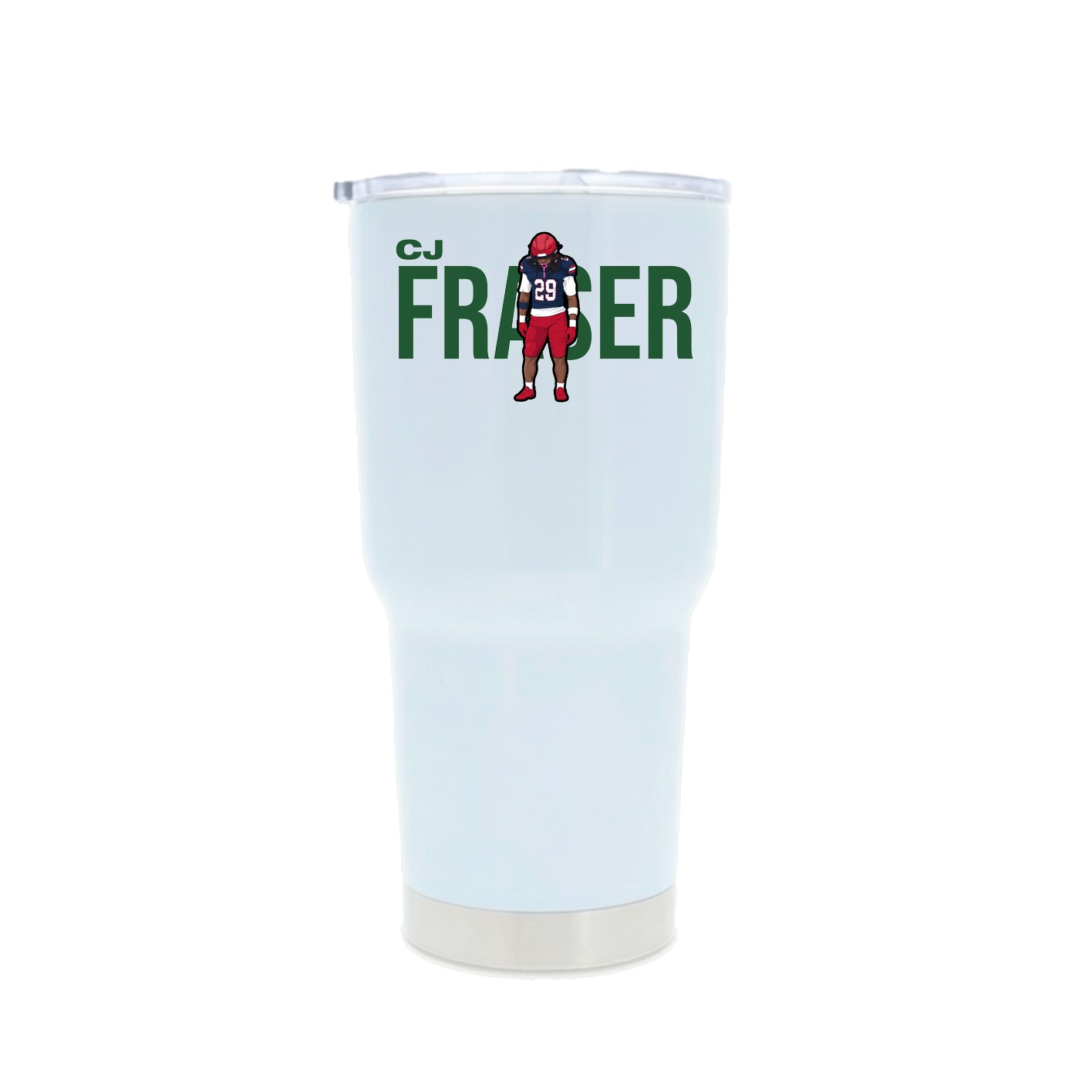 30oz Stainless Steel Tumbler — Player Name in White