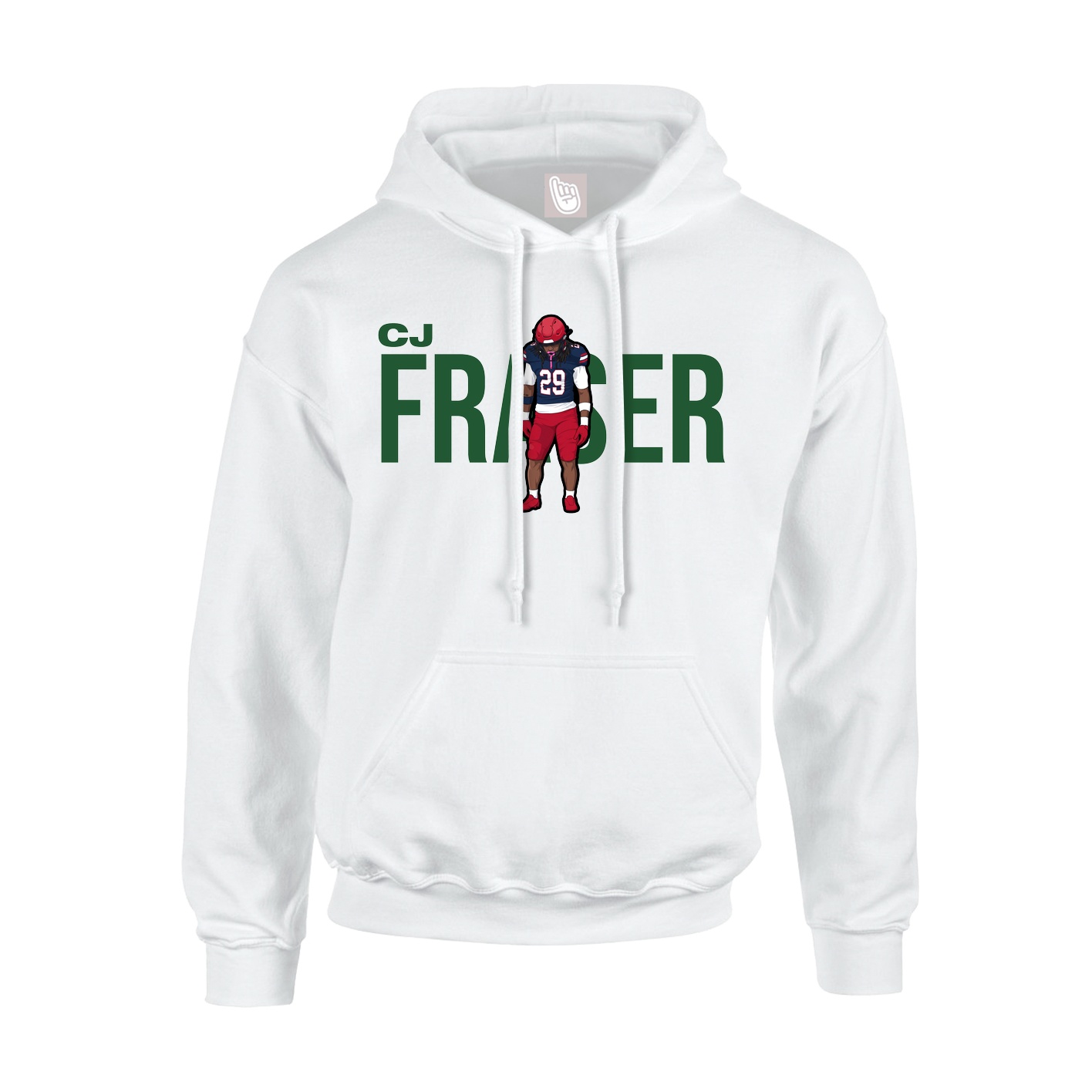 Youth Hoodie — Player Name in White