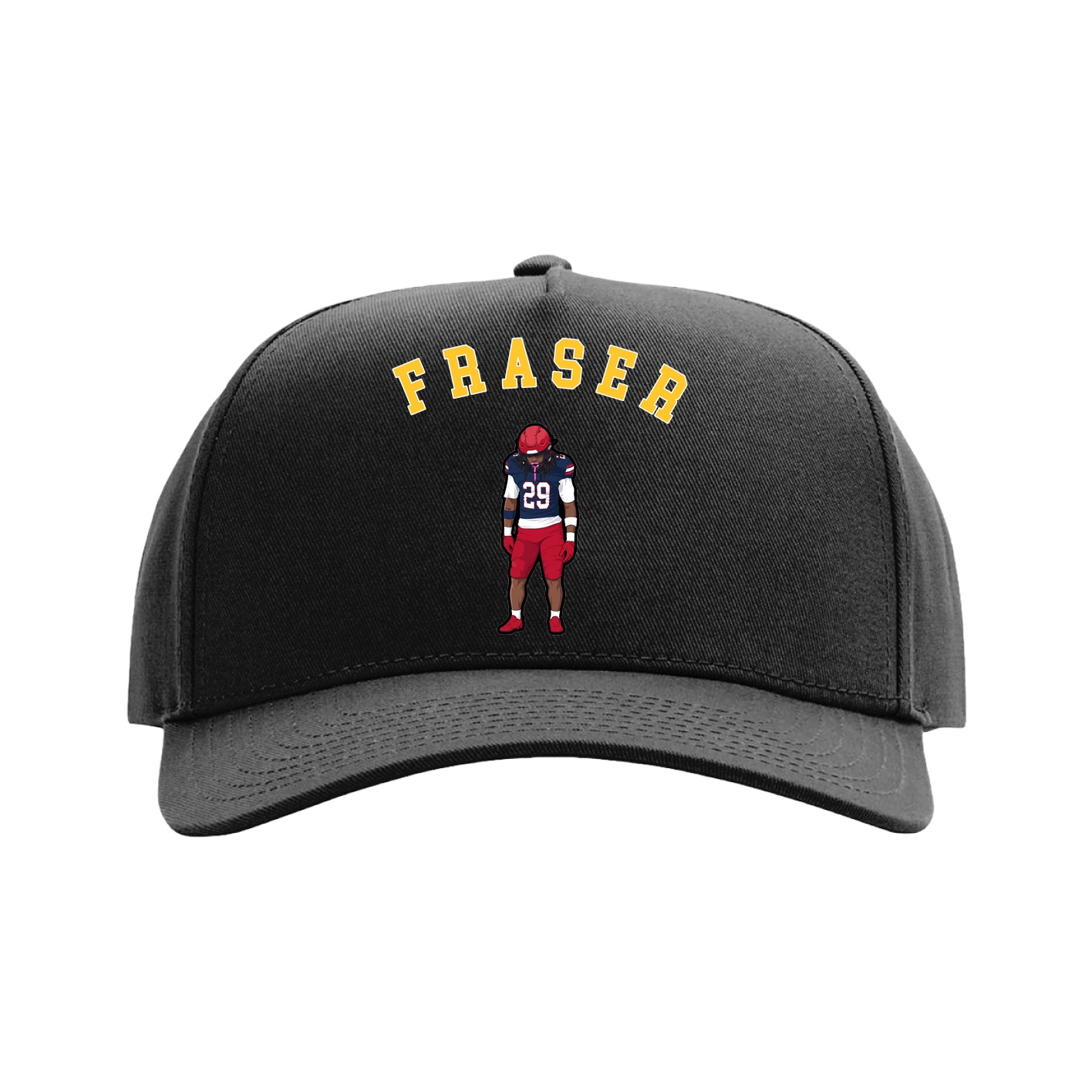 Full Fabric Five-Panel Champ Cap — Shirsey Arch in Black