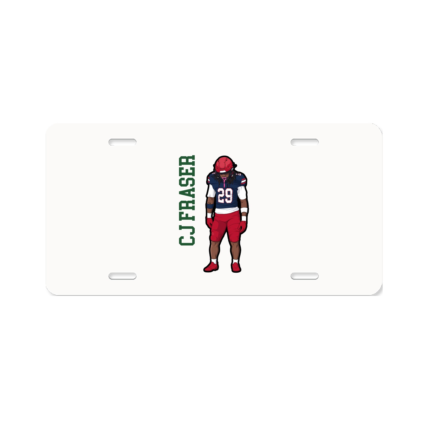 License Plate — Name Vertical in Classic