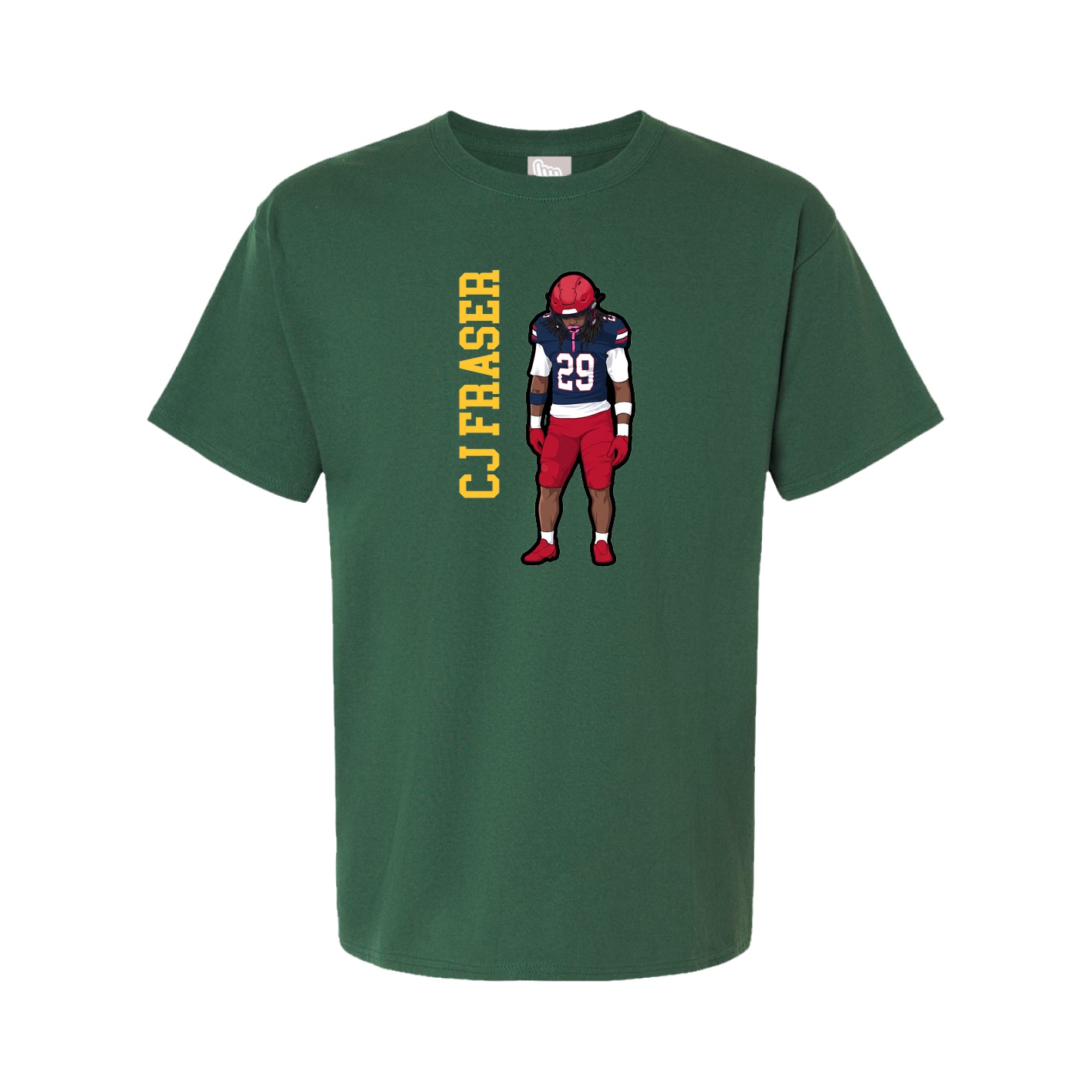 Youth Tee — Name Vertical in Green
