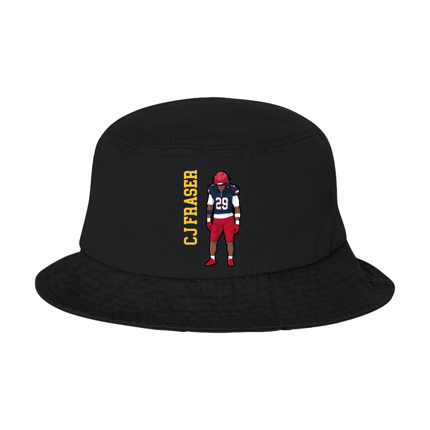 Bucket Cap — Name Vertical in Black