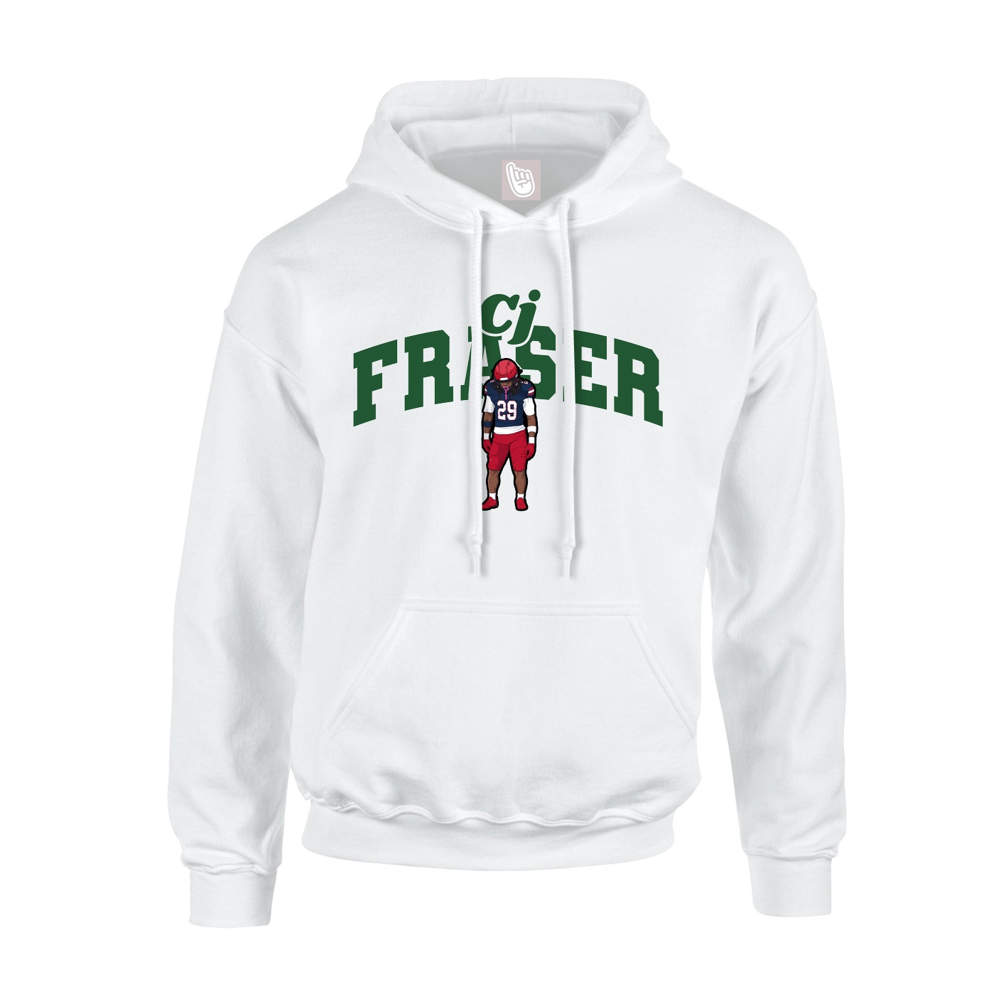 Hoodie — Signature Arch in White