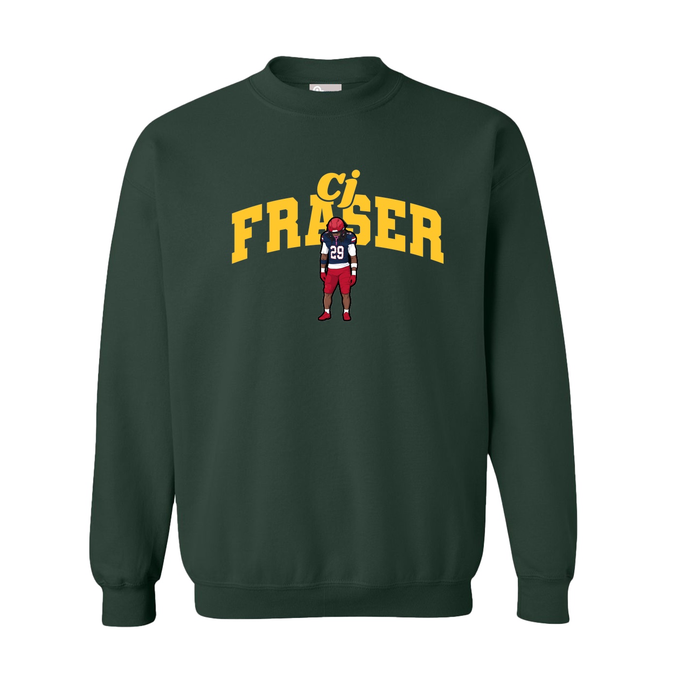 Fleece Crew — Signature Arch in Green
