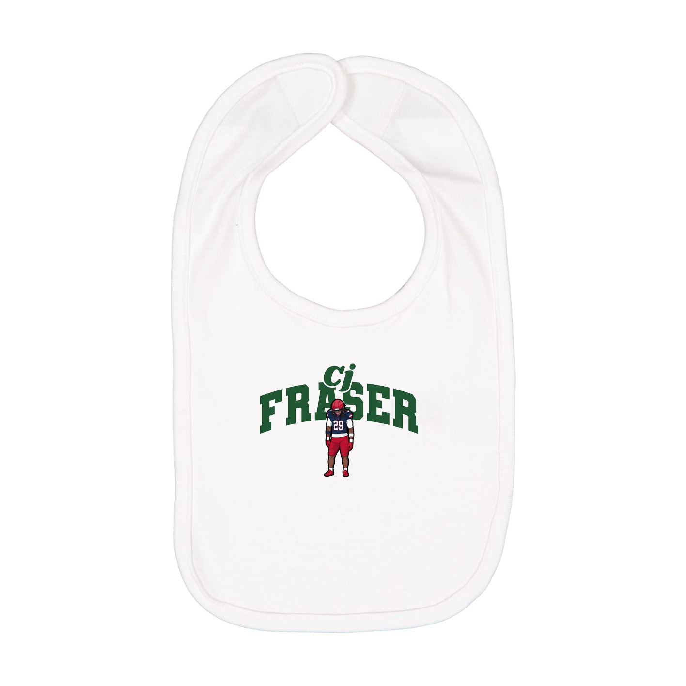 Infant Bib — Signature Arch in White